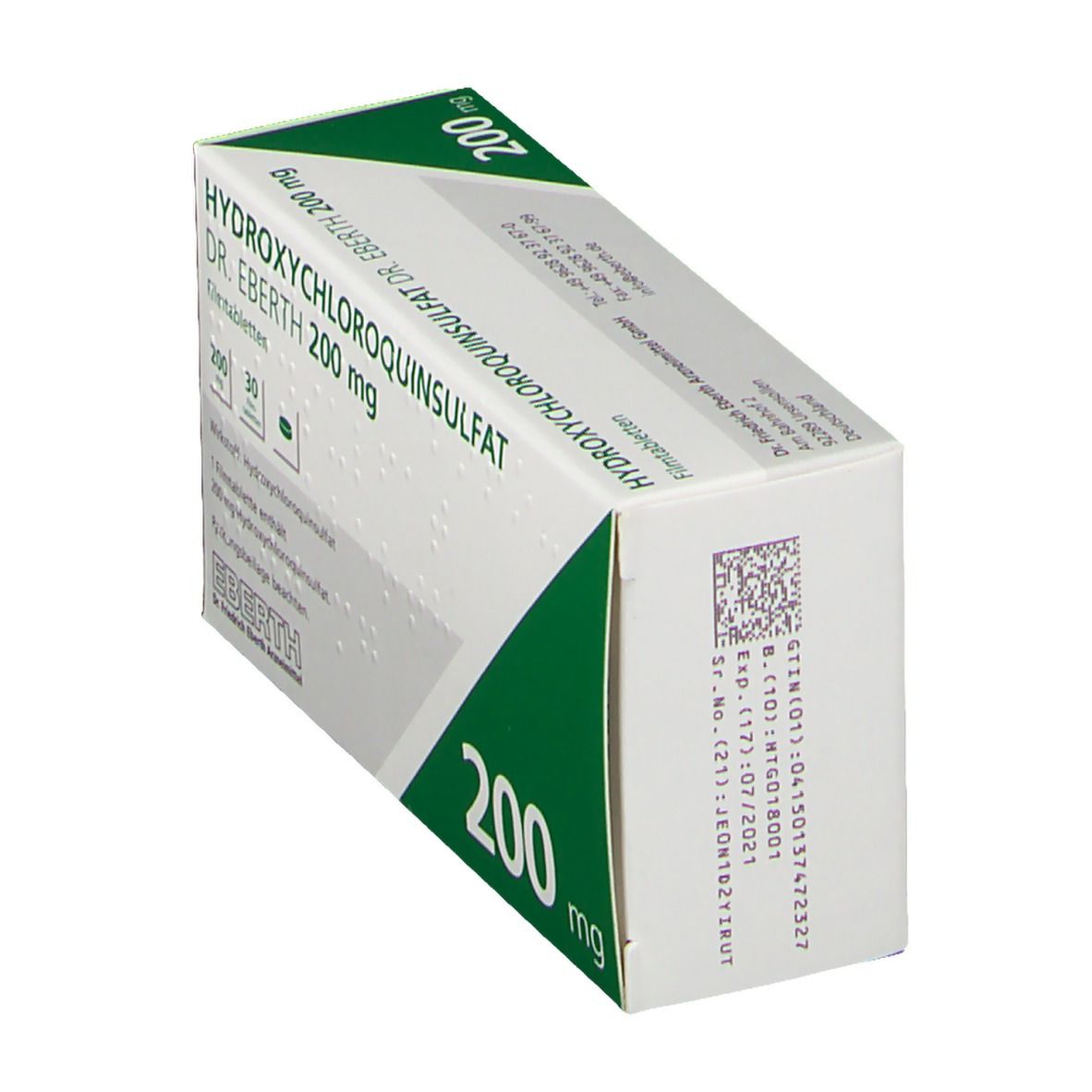 Hydroxychloroquinsulfat Dr.Eberth 200 mg Filmtabl. 30 St Filmtabletten