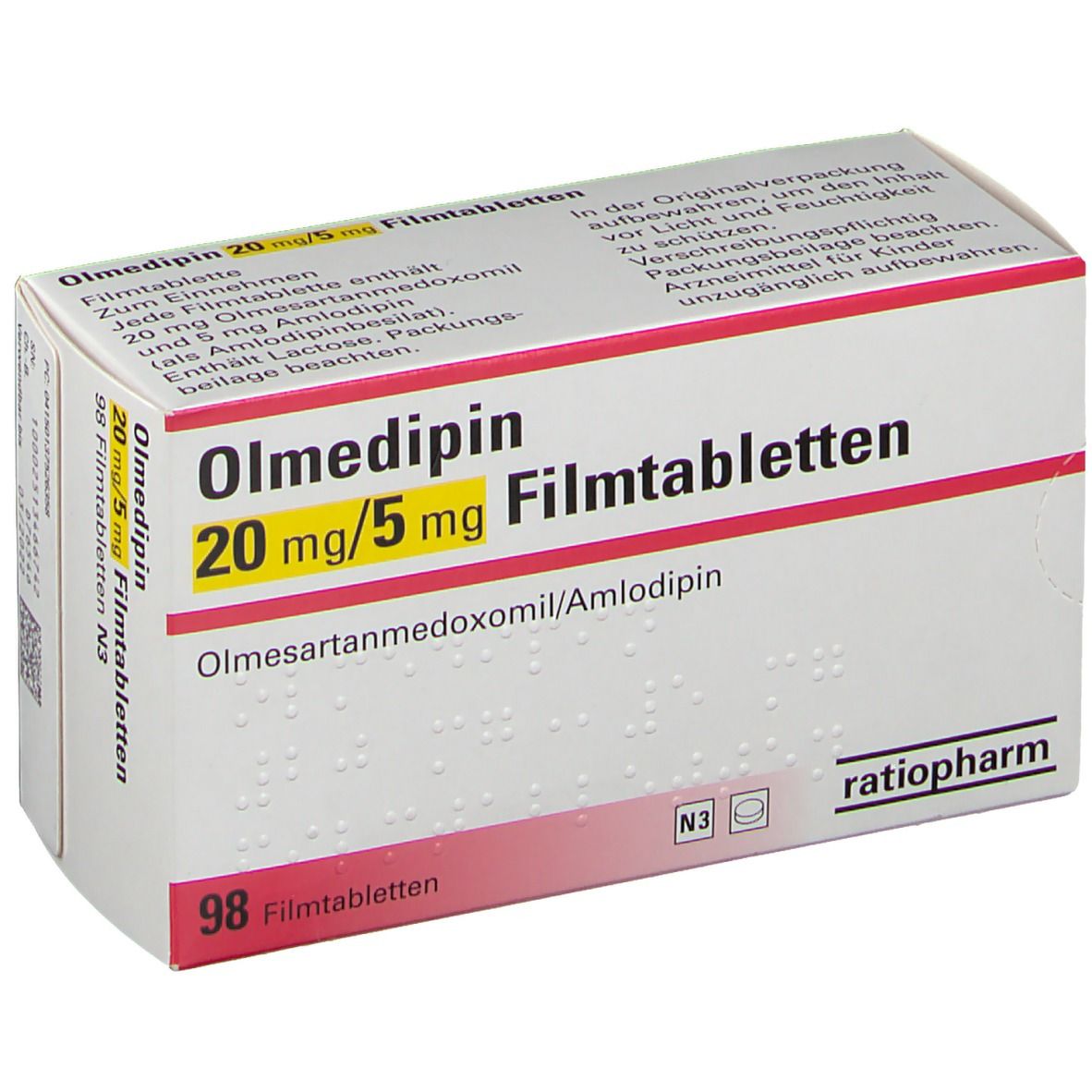 Olmedipin-ratiopharm® 20 mg/5 mg