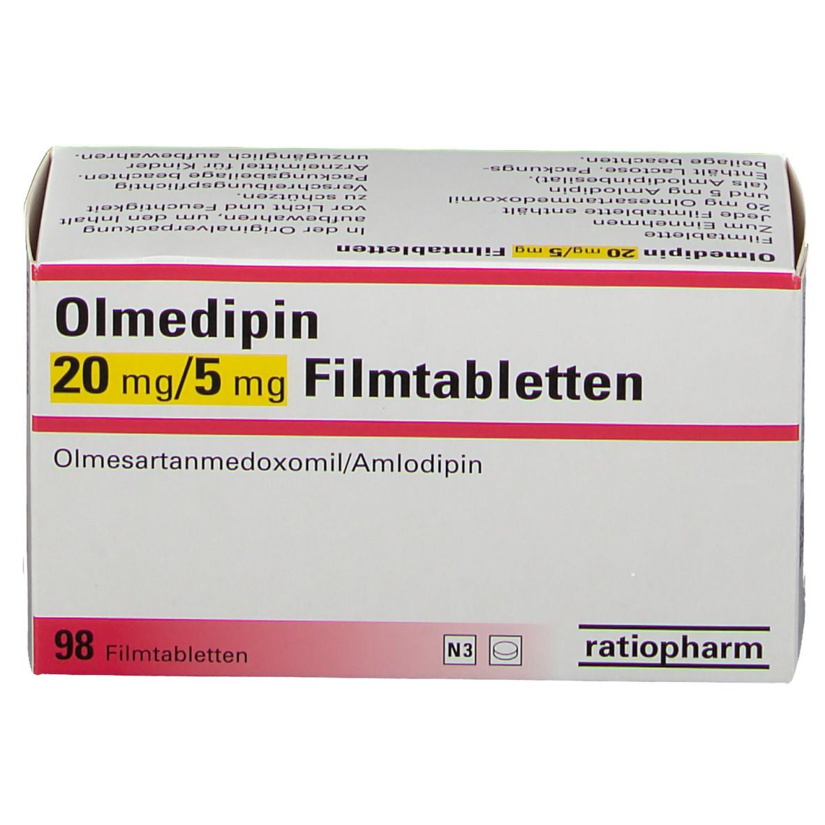 Olmedipin-ratiopharm® 20 mg/5 mg