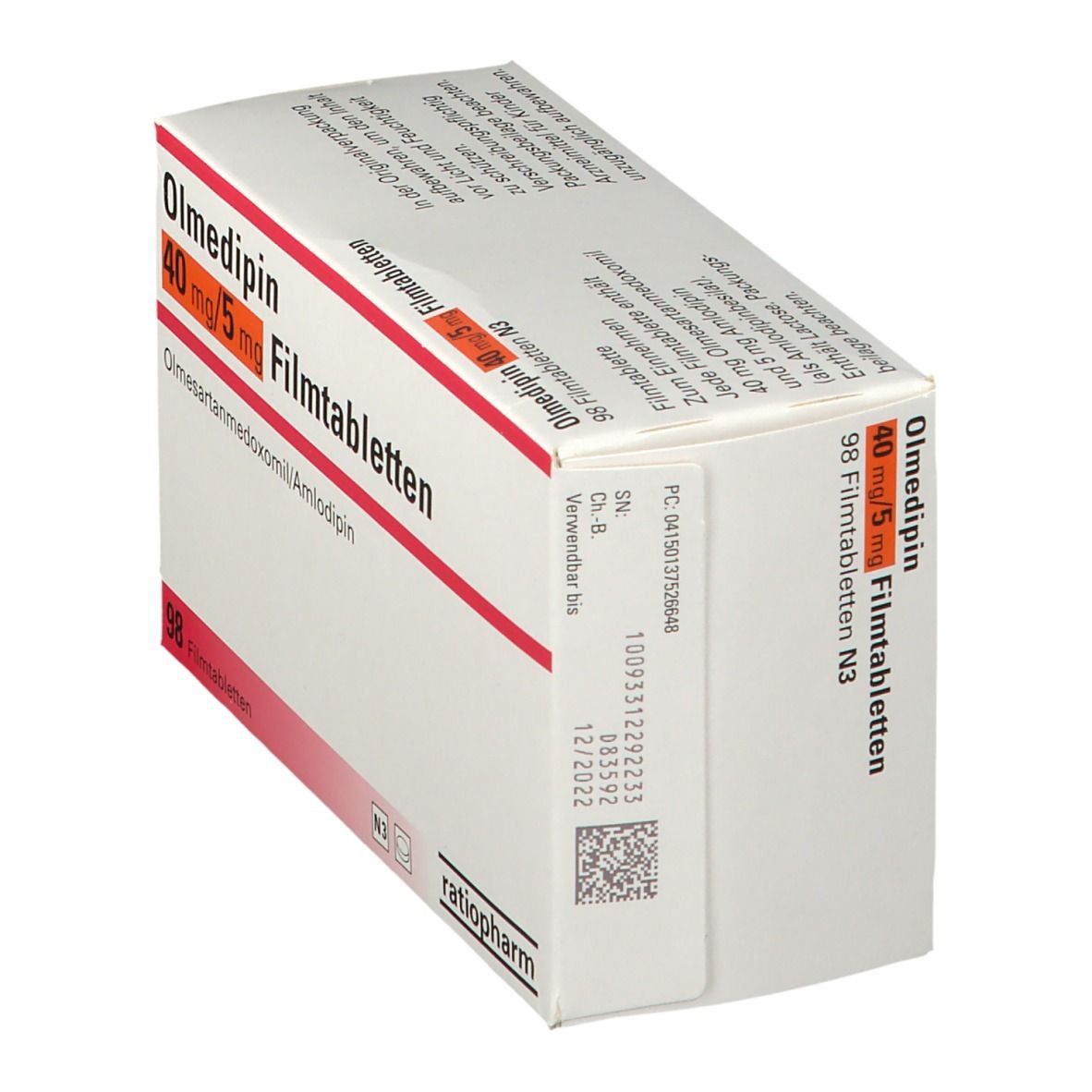 Olmedipin 40 mg/5 mg Filmtabletten 98 St