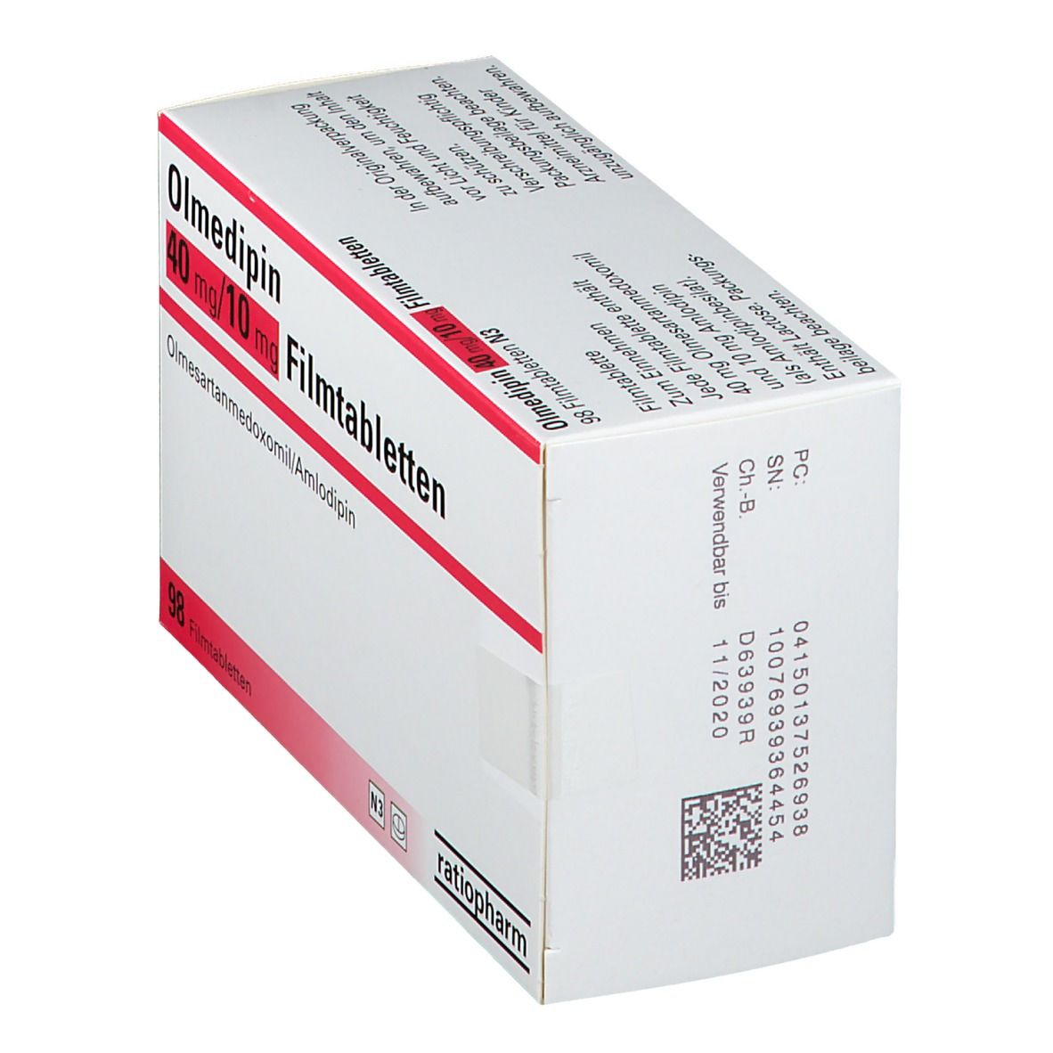 Olmedipin 40 mg/10 mg Filmtabletten 98 St