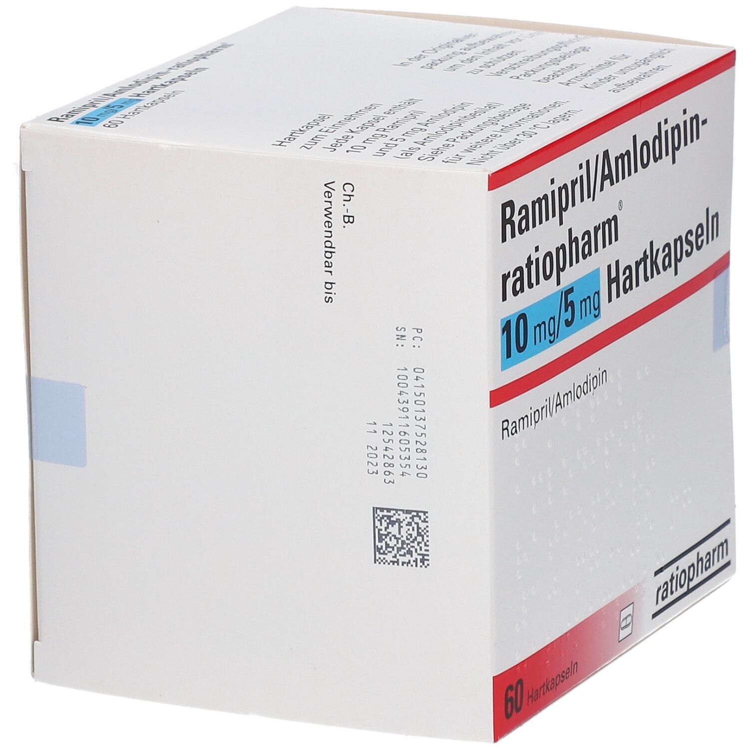 RAMIPRIL/Amlodipin-ratiopharm 10 mg/5 mg Hartkaps. 60 St Hartkapseln