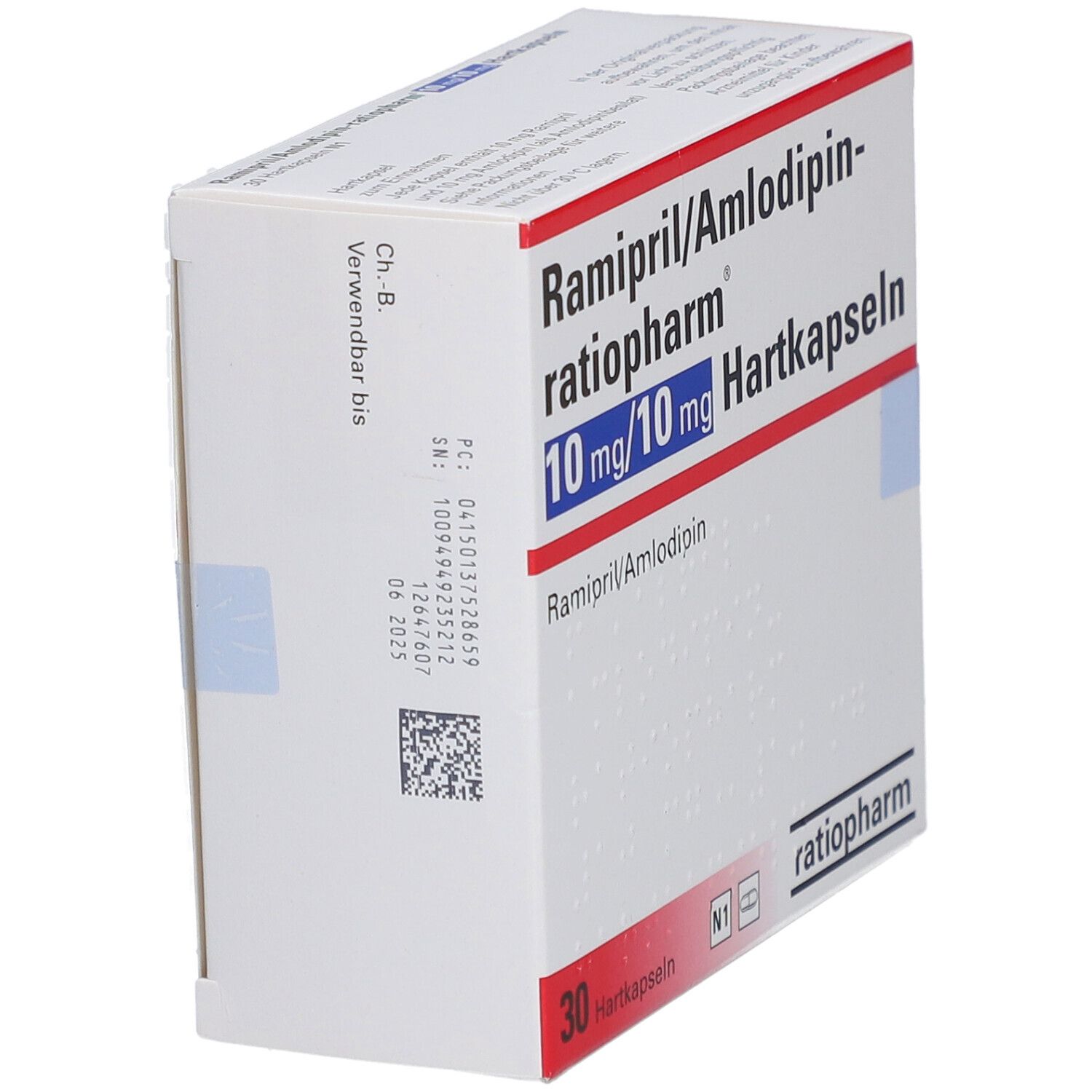 RAMIPRIL/Amlodipin-ratiopharm 10 mg/10 mg Hartkps. 30 St Hartkapseln