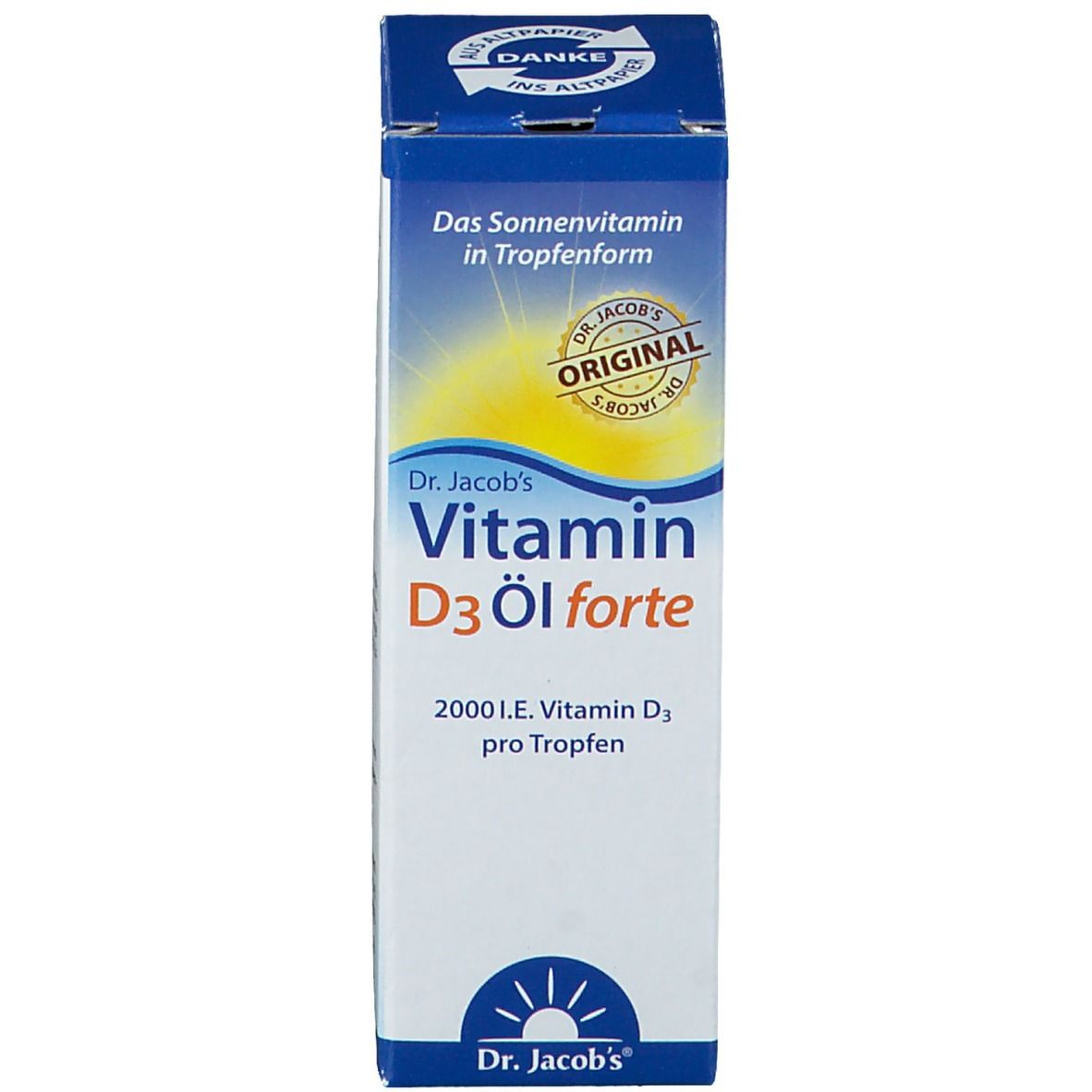 Dr. Jacob's Vitamin D3 Öl forte 2000 I.E. hochdosiert 640 Tropfen