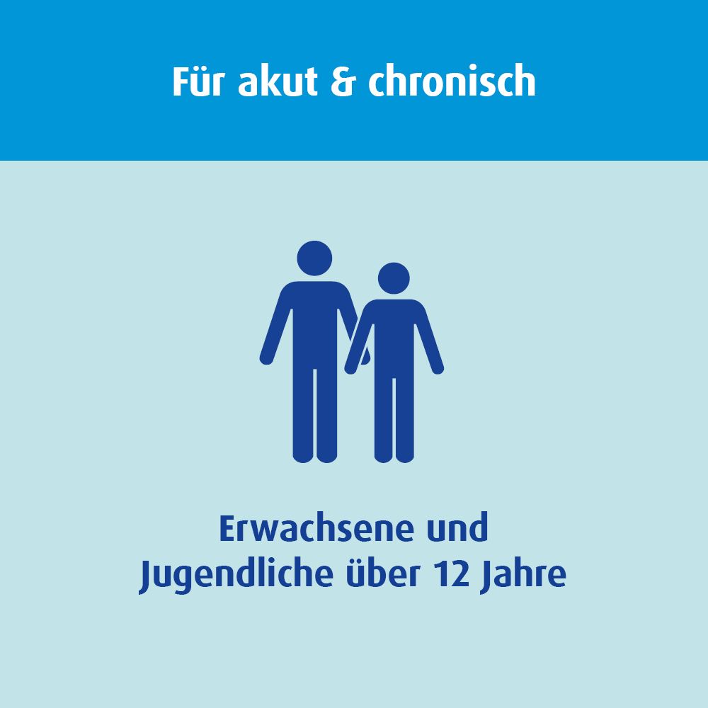 Zwei Strichmännchen. Text: Erwachsene und Jugendliche über 12 Jahre.