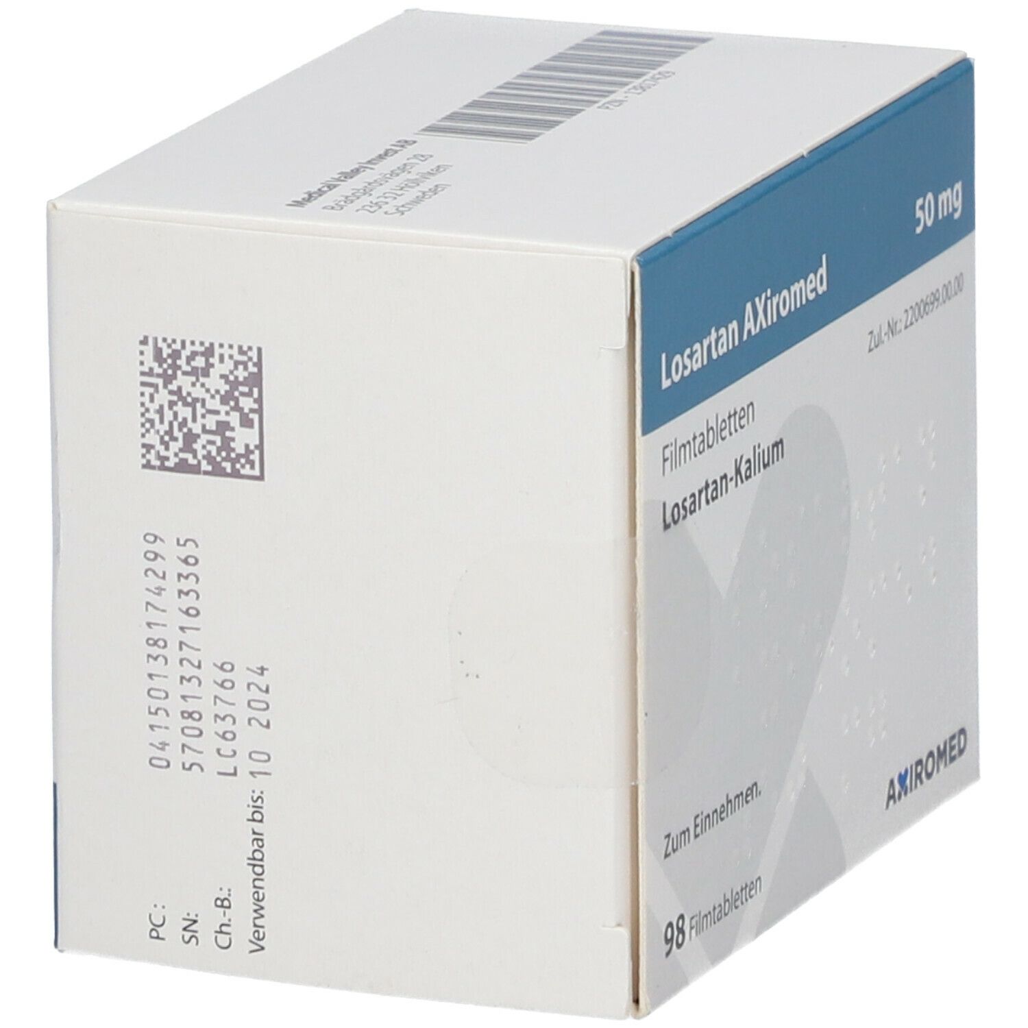 Losartan AXiromed 50 mg Filmtabletten 98 St