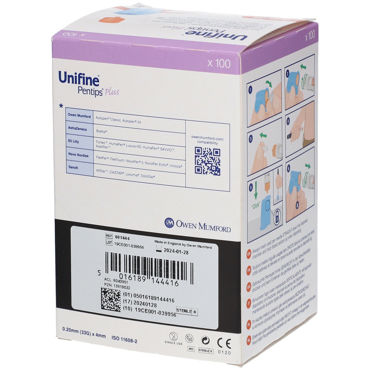 Unifine® Pentips® Plus 33 G 4 mm