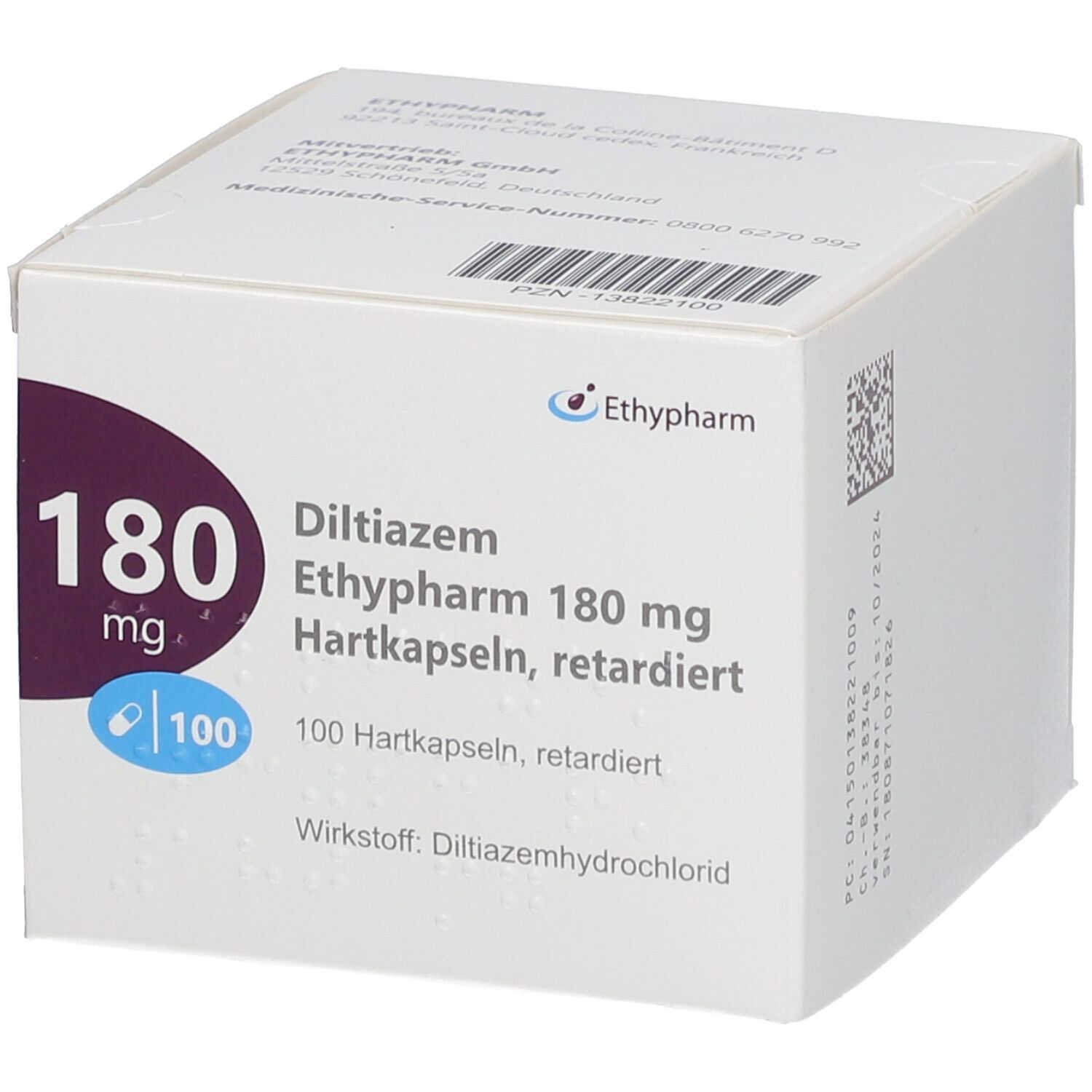 Diltiazem Ethypharm 180 mg