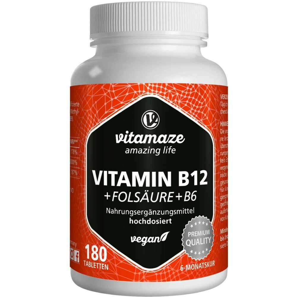 B12 1.000 µg forte dose + B9 + B6 vegan