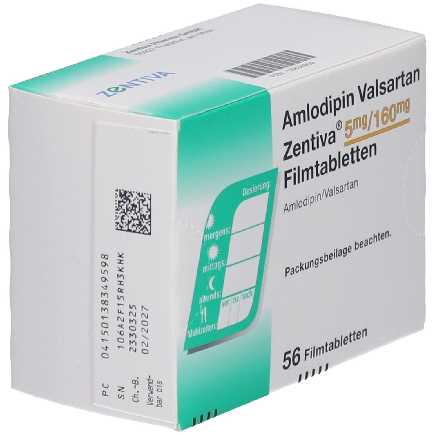 AMLODIPIN Valsartan Zentiva 5 mg/160 mg Filmtabl.