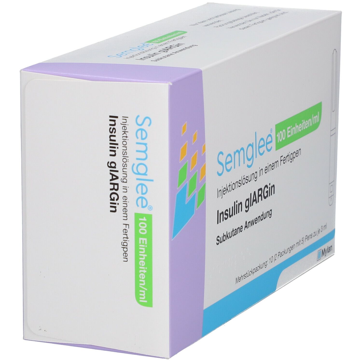 SEMGLEE 100 E/ml Injektionslösung i.e.Fertigpen 10x3 ml mit dem E ...