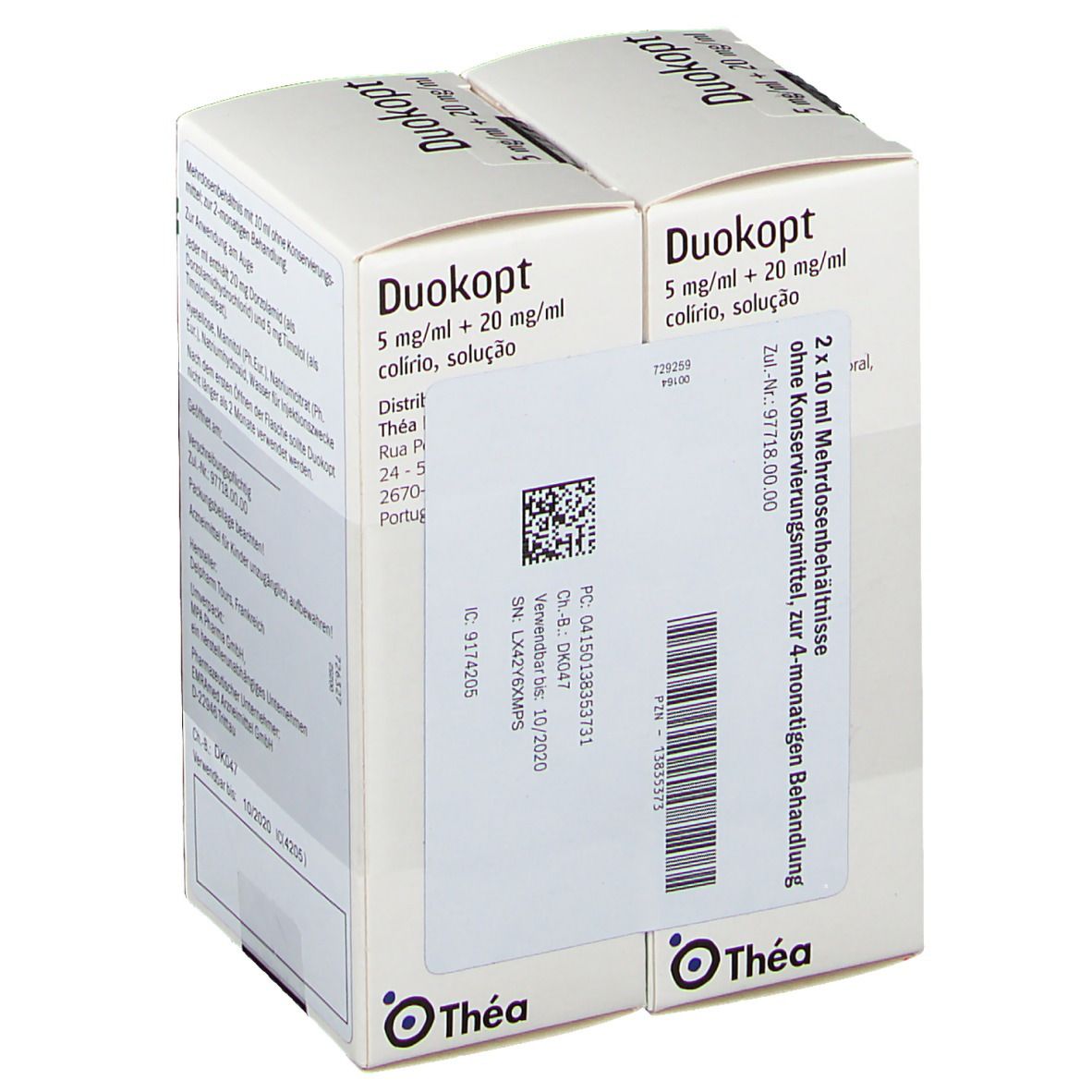 Duokopt 20 mg/ml + 5 Augentropfen 2x10 ml