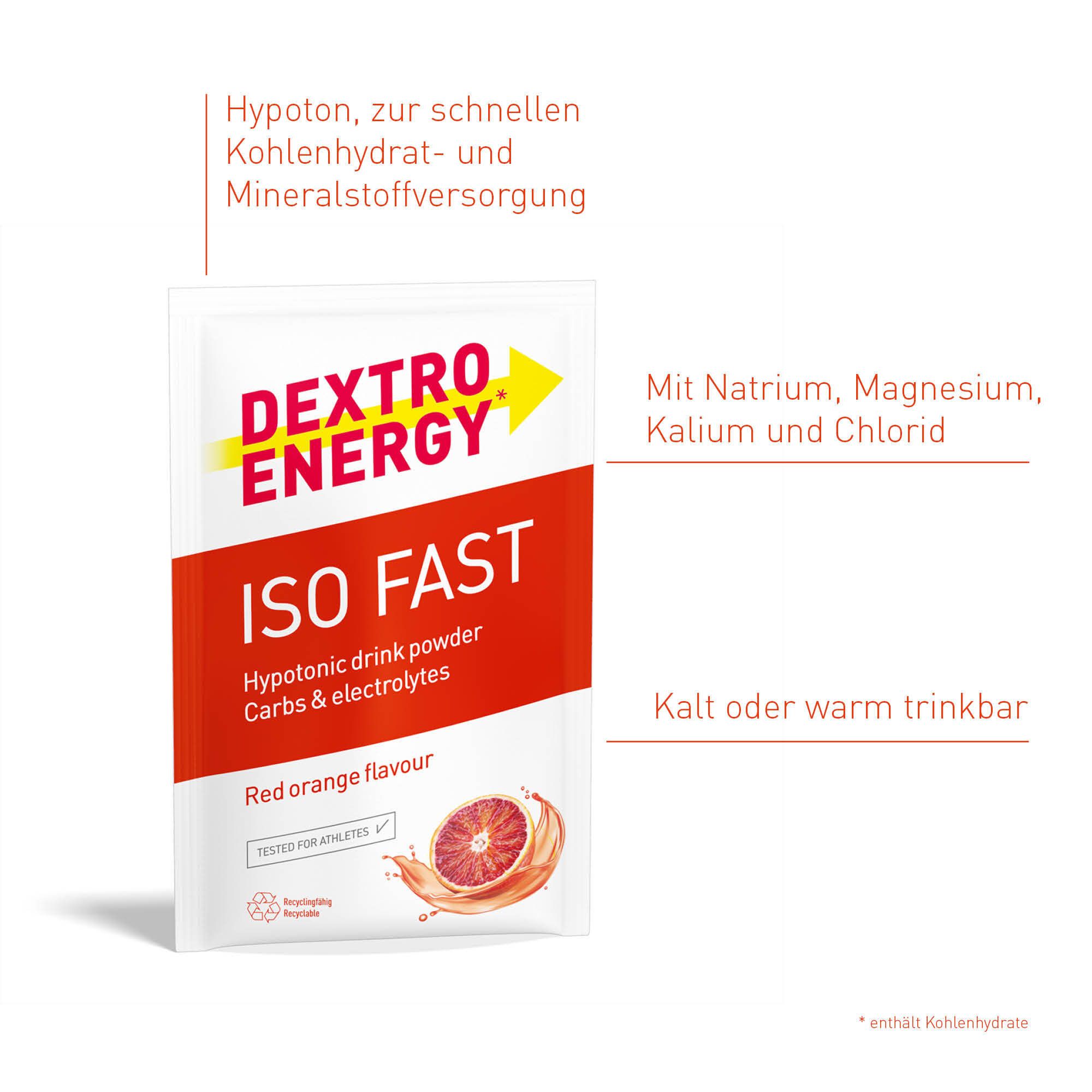 Dextro Energy Sports Nutr.IsoFast Plv.red Orange 56 g Pulver