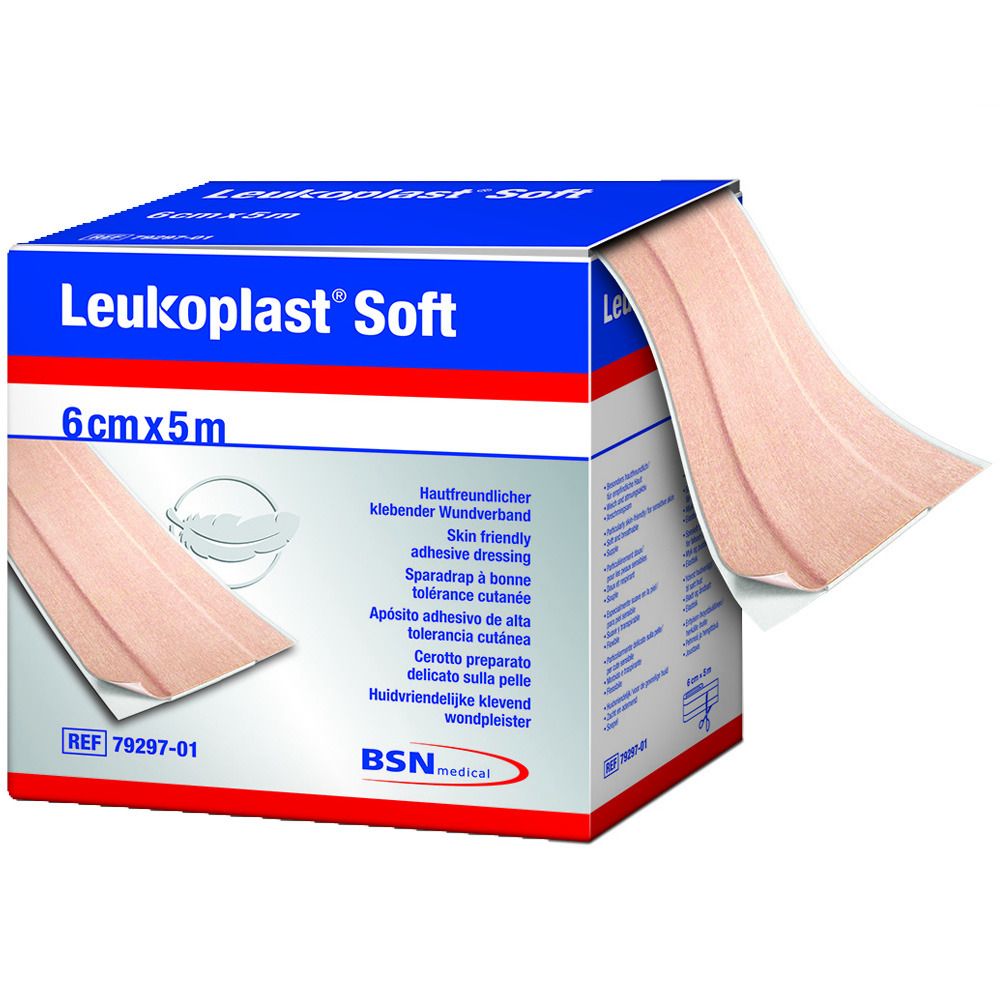 Leukoplast® Soft Pflaster 6 cm x 5 m Rolle