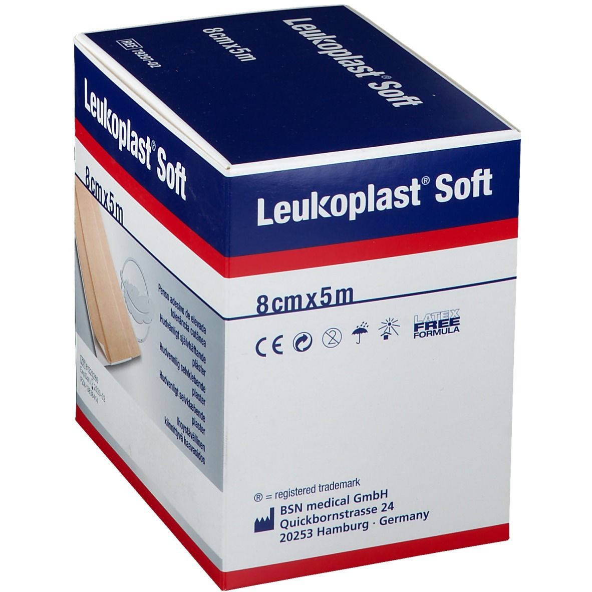 Leukoplast® Soft Pflaster 8 cm x 5 m Rolle