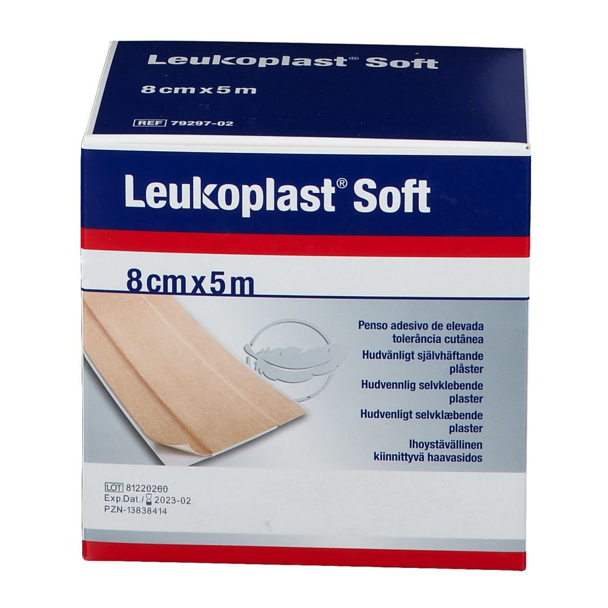 Leukoplast® Soft Pflaster 8 cm x 5 m Rolle