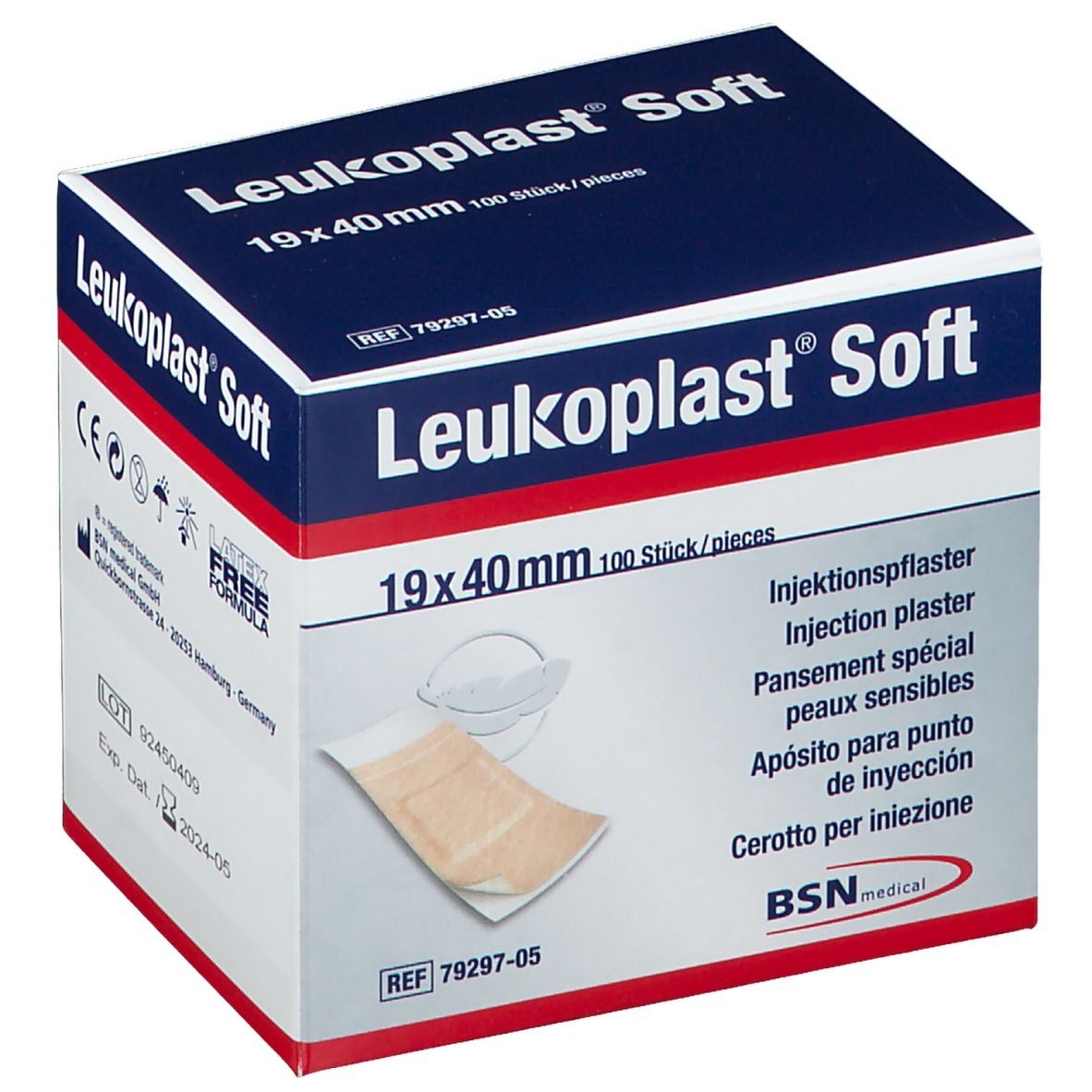 Leukoplast Soft Injektionspflaster Strips 19x40 mm