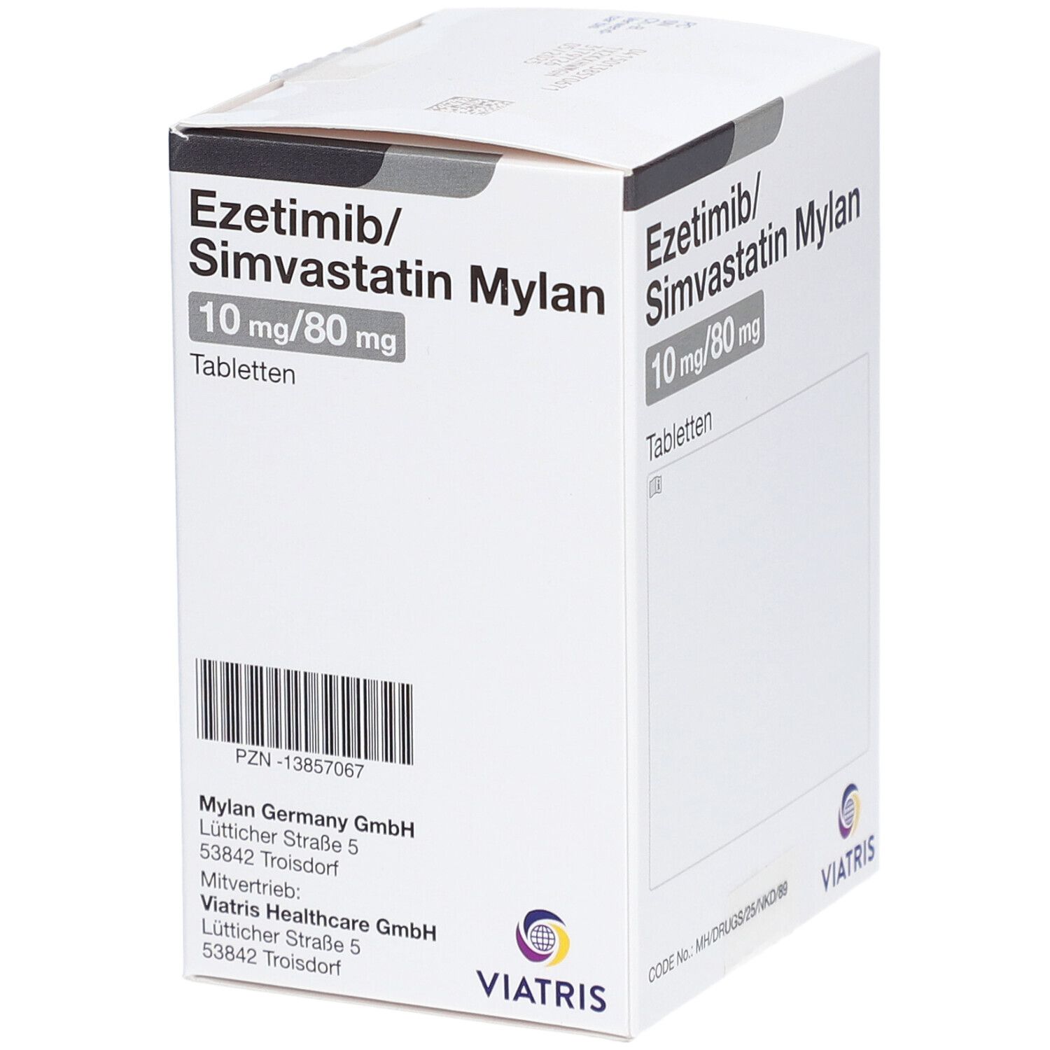 Ezetimib/Simvastatin Mylan 10 mg/80 mg