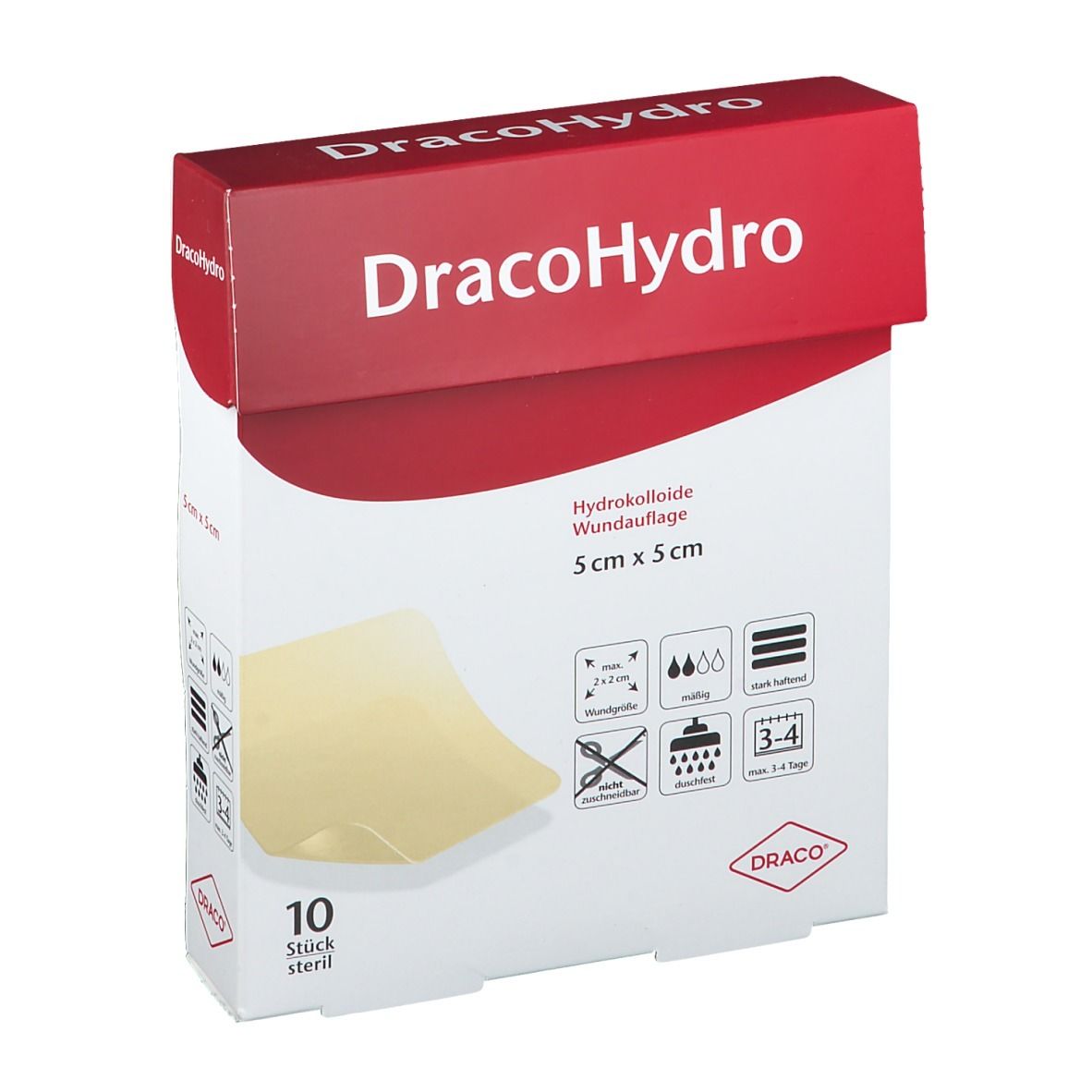 Dracohydro Hydrokoll.Wundauflage 5x5 cm 10 St Verband