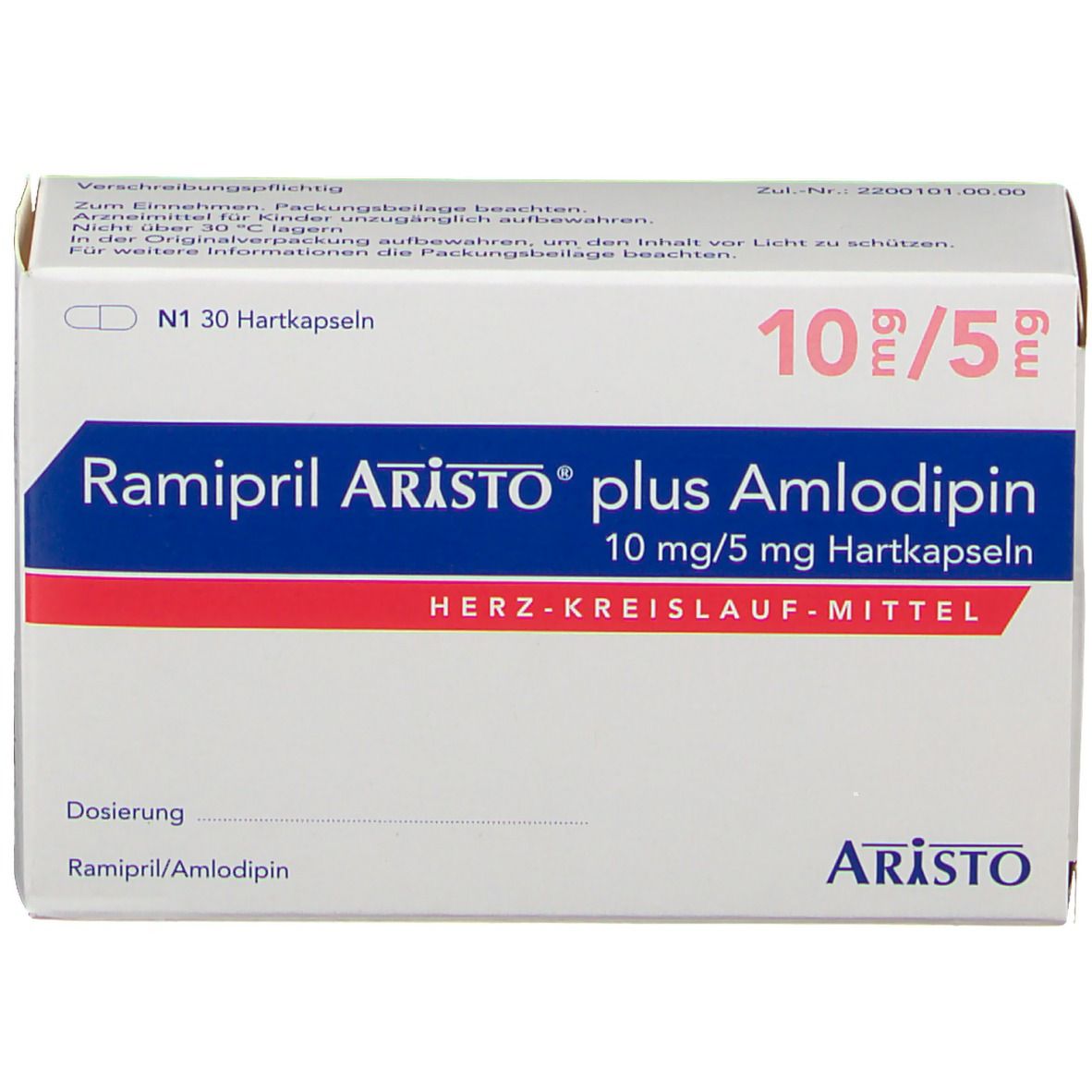 Ramipril Aristo® plus Amlodipin 10 mg/5 mg