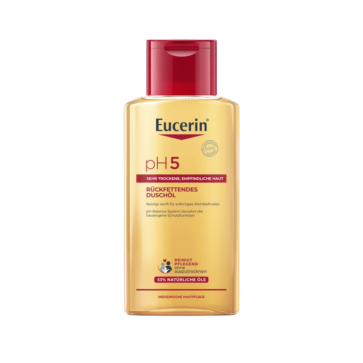 Eucerin® pH5 Duschöl – Rückfettende Reinigung für trockene, strapazierte Haut mit natürlichen Pflegeölen - Jetzt 20% spa