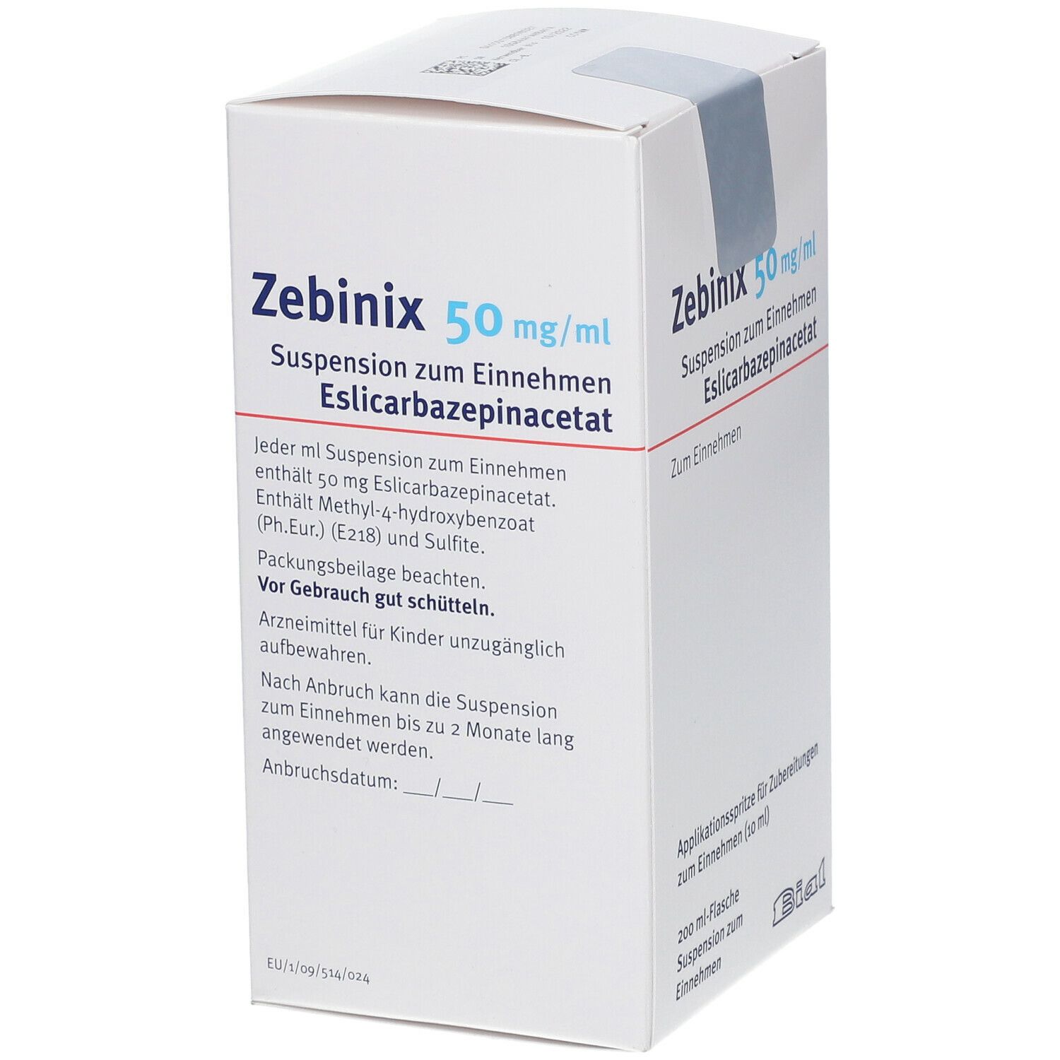 Zebinix 50 mg/ml Suspension zum Einnehmen 200 ml