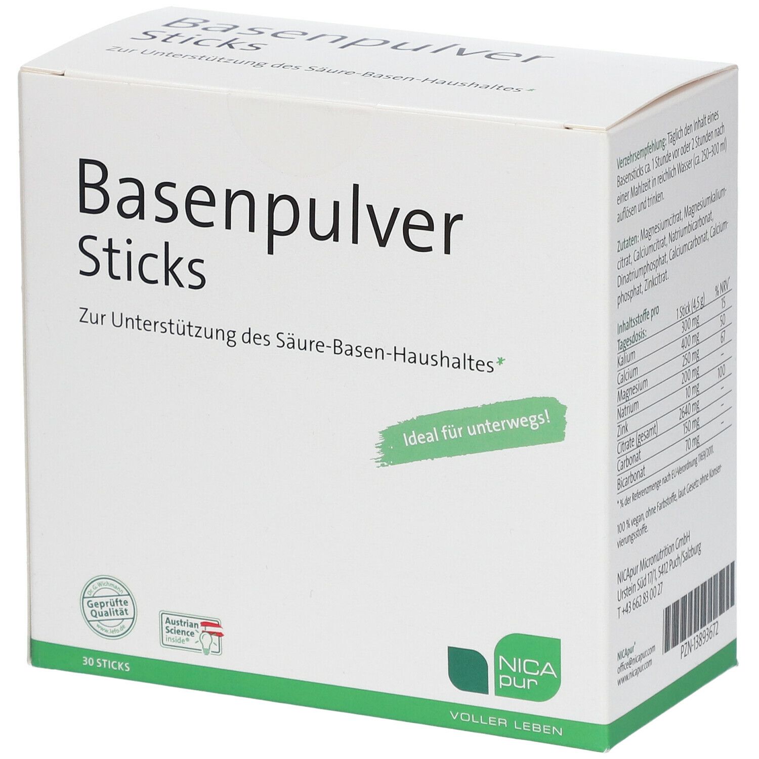 Nicapur Basenpulver Sticks