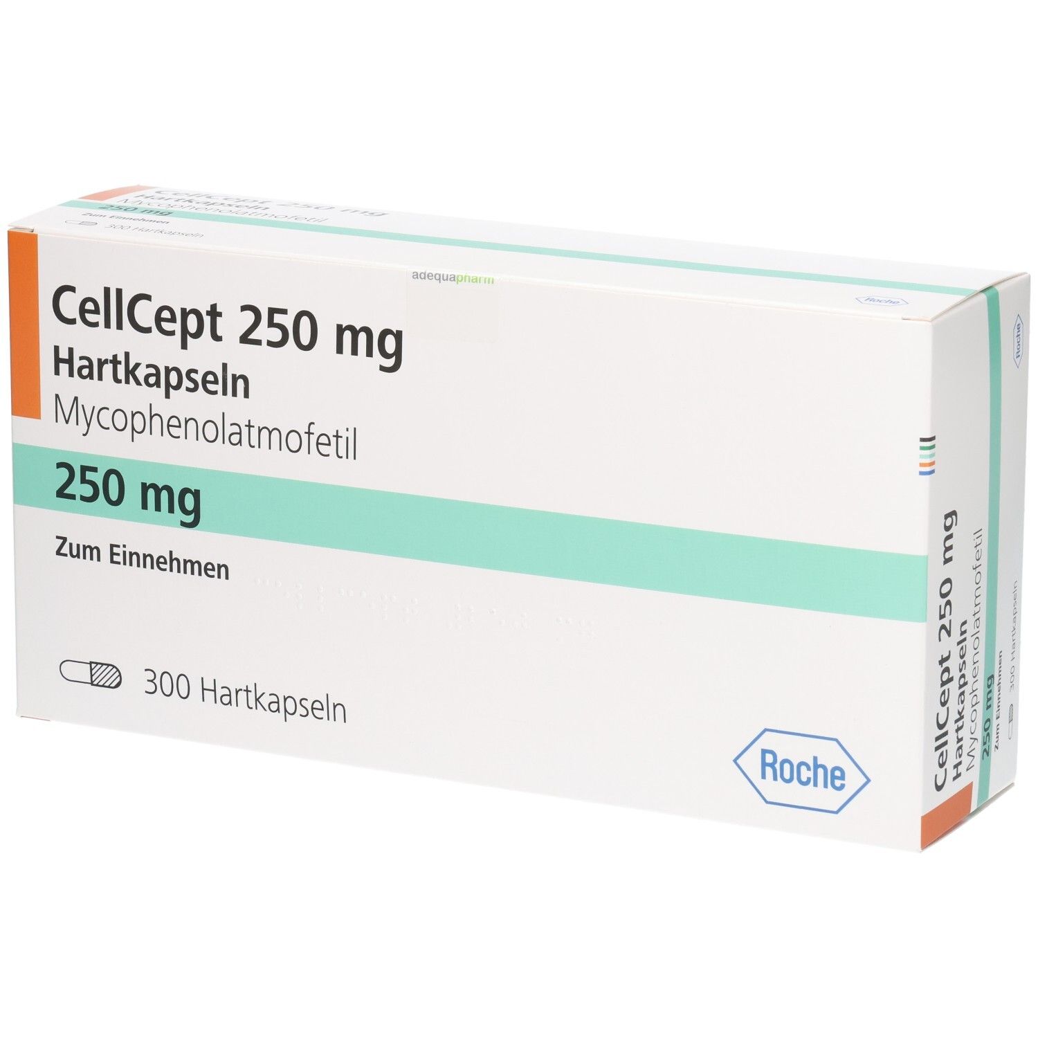 Cellcept 250 mg Hartkapseln Verpackung mit 300 Kapseln.