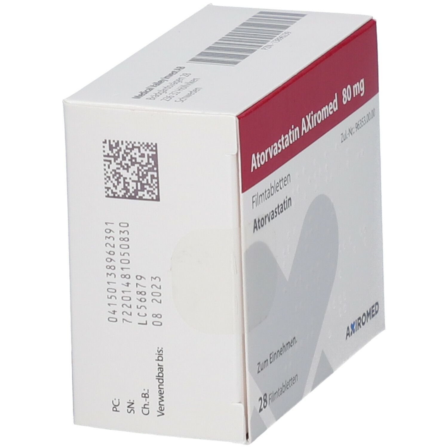 Atorvastatin AxiromED80 mg