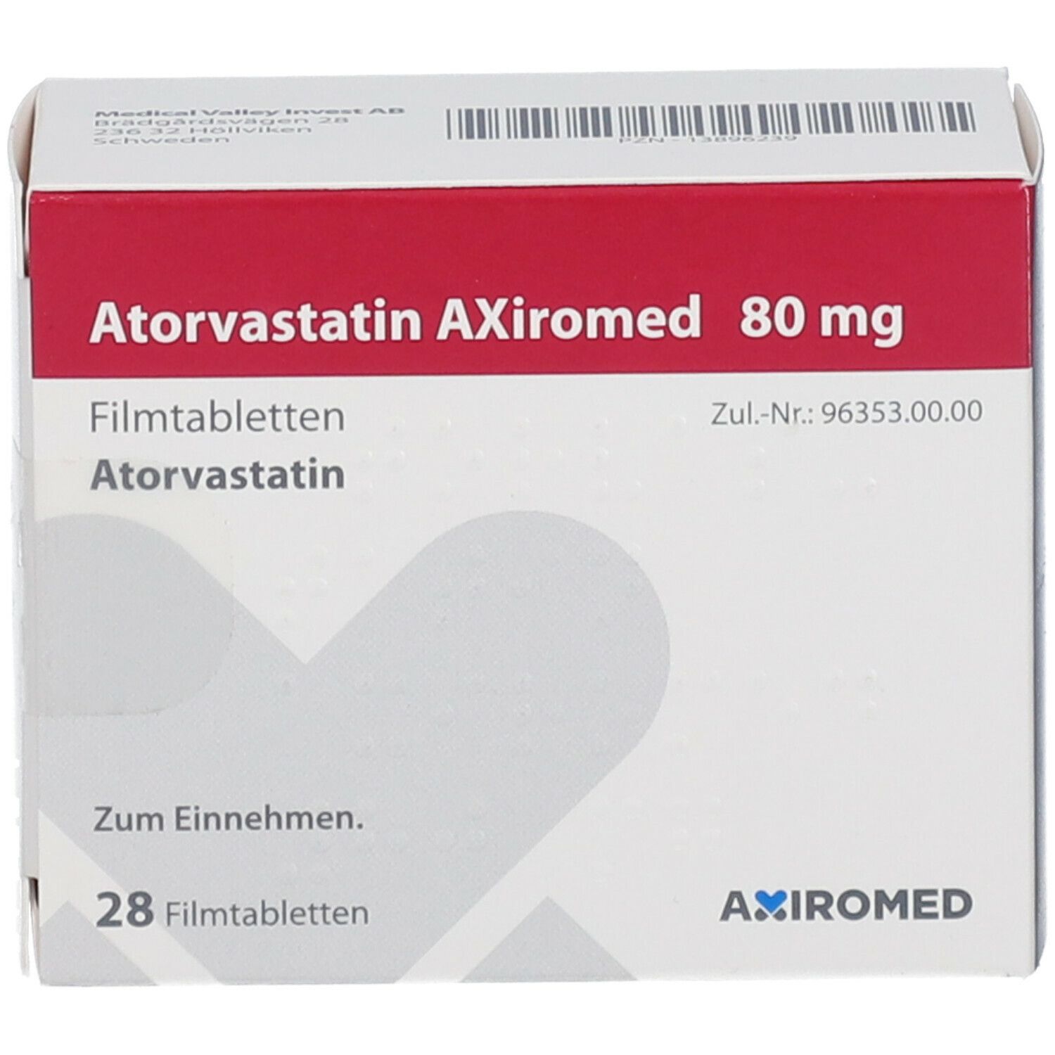 Atorvastatin AxiromED80 mg