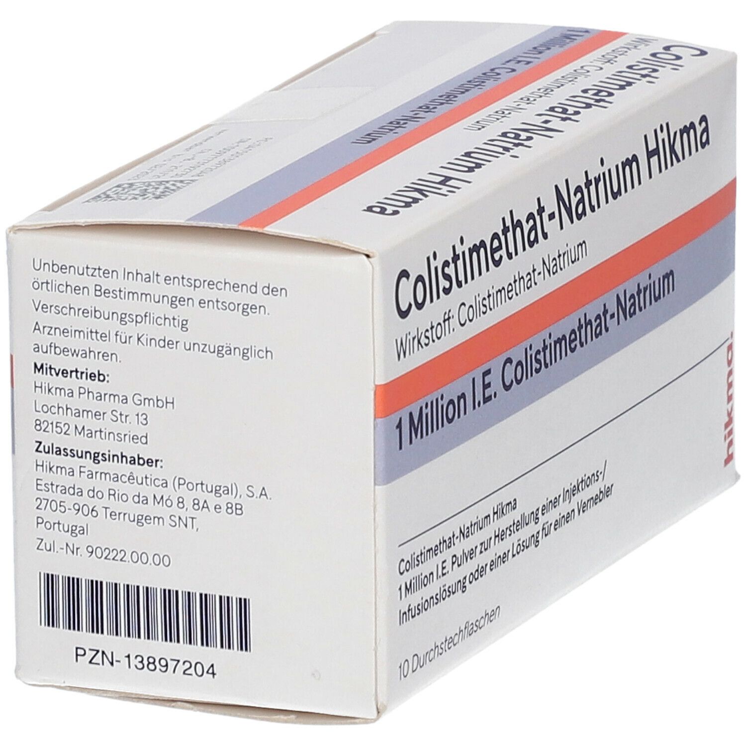 COLISTIMETHAT-Natrium Hikma 1 Mio I.E. Inj/Inf/Inh