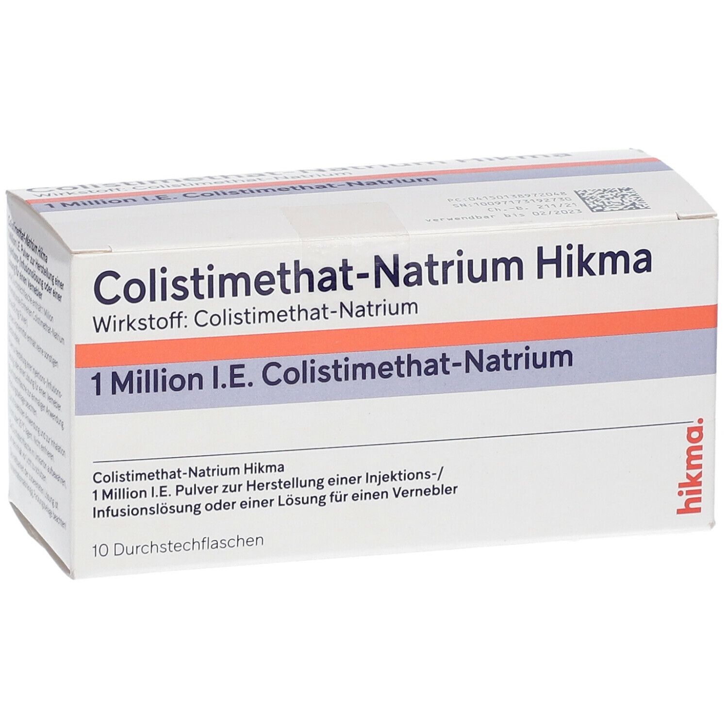 COLISTIMETHAT-Natrium Hikma 1 Mio I.E. Inj/Inf/Inh