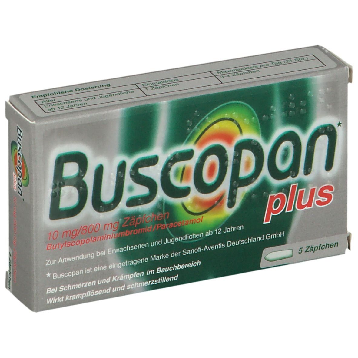 Buscopan® PLUS Zäpfchen