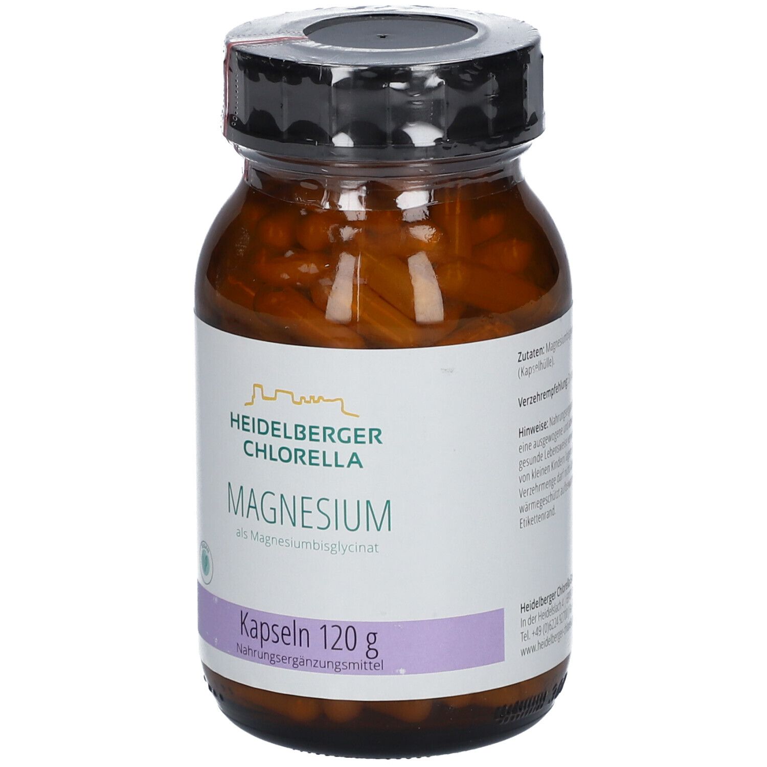 Heidelberger Chlorella Magnesium ALS Magnesiumbisglycinat Kapseln 200