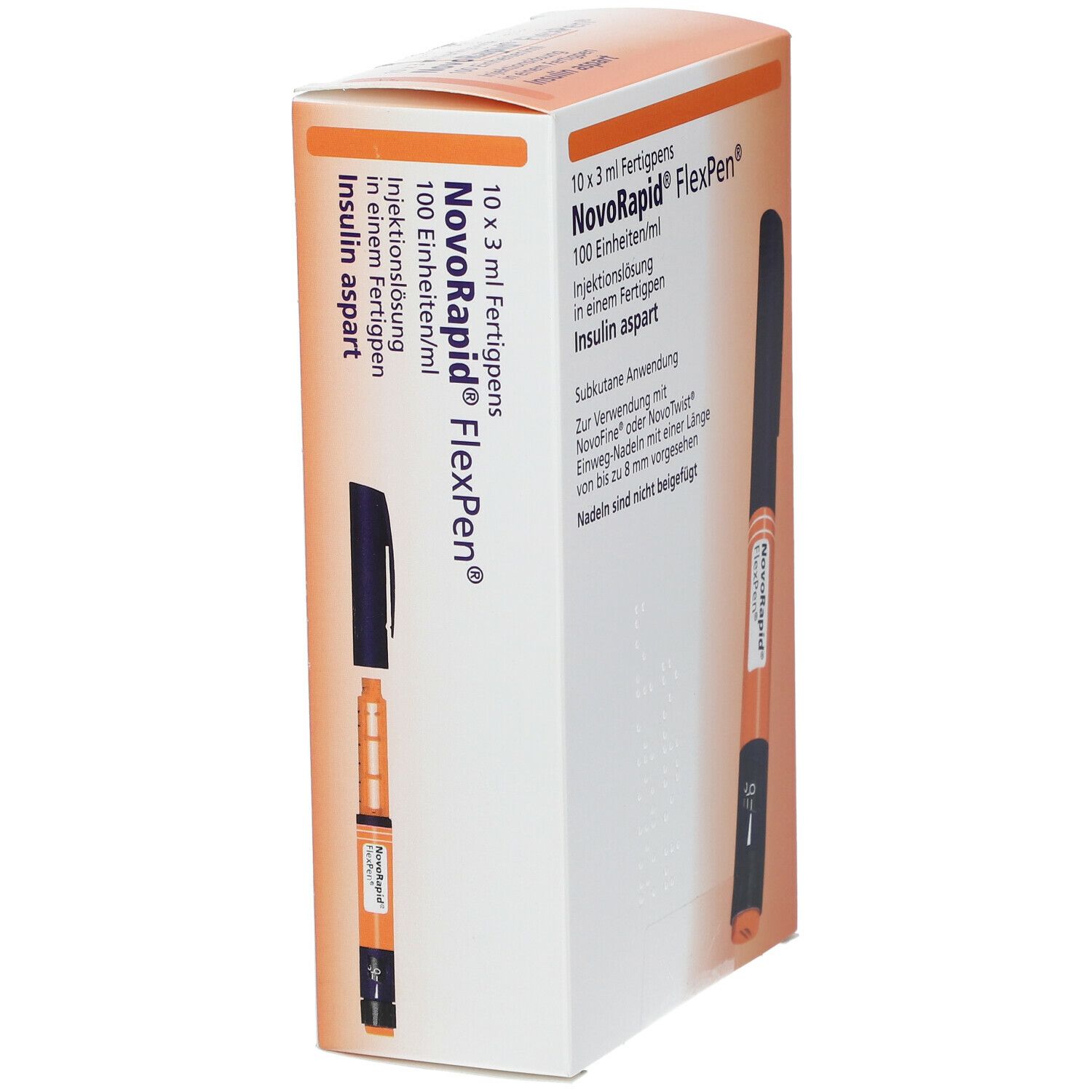 Novorapid FlexPen 100 E/ml Inj.-Lsg.i.e.Fertigpen 10x3 ml Injektionslösung