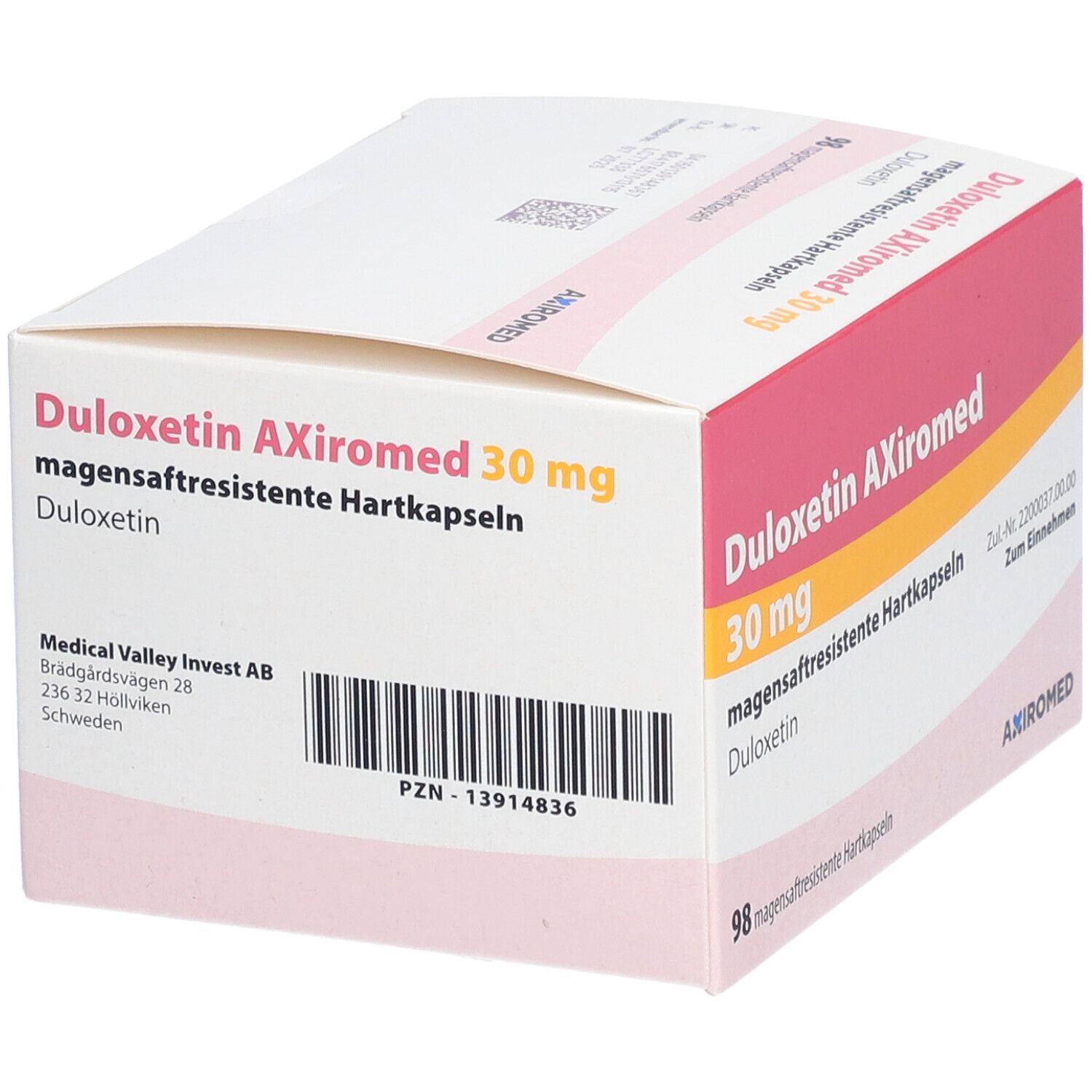 Duloxetin AXiromed 30 mg magensaftres.Hartkapseln 28 St Magensaftresistente Hartkapseln