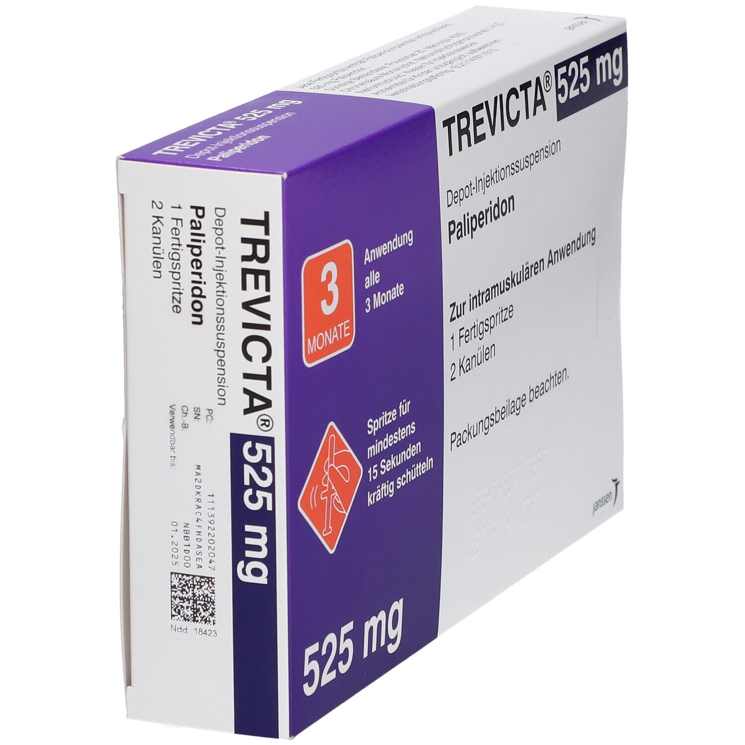 Trevicta 525 mg Depot-Injektionssusp.i.e.Fertigsp. 1 St Depot-Injektionssuspension