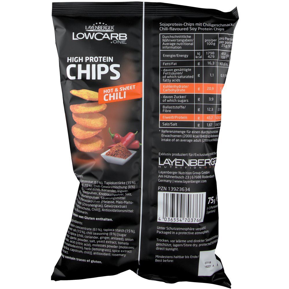 Lowcarb.one High Protein Chips Hot & Sweet Chilli 75 g Sonstige