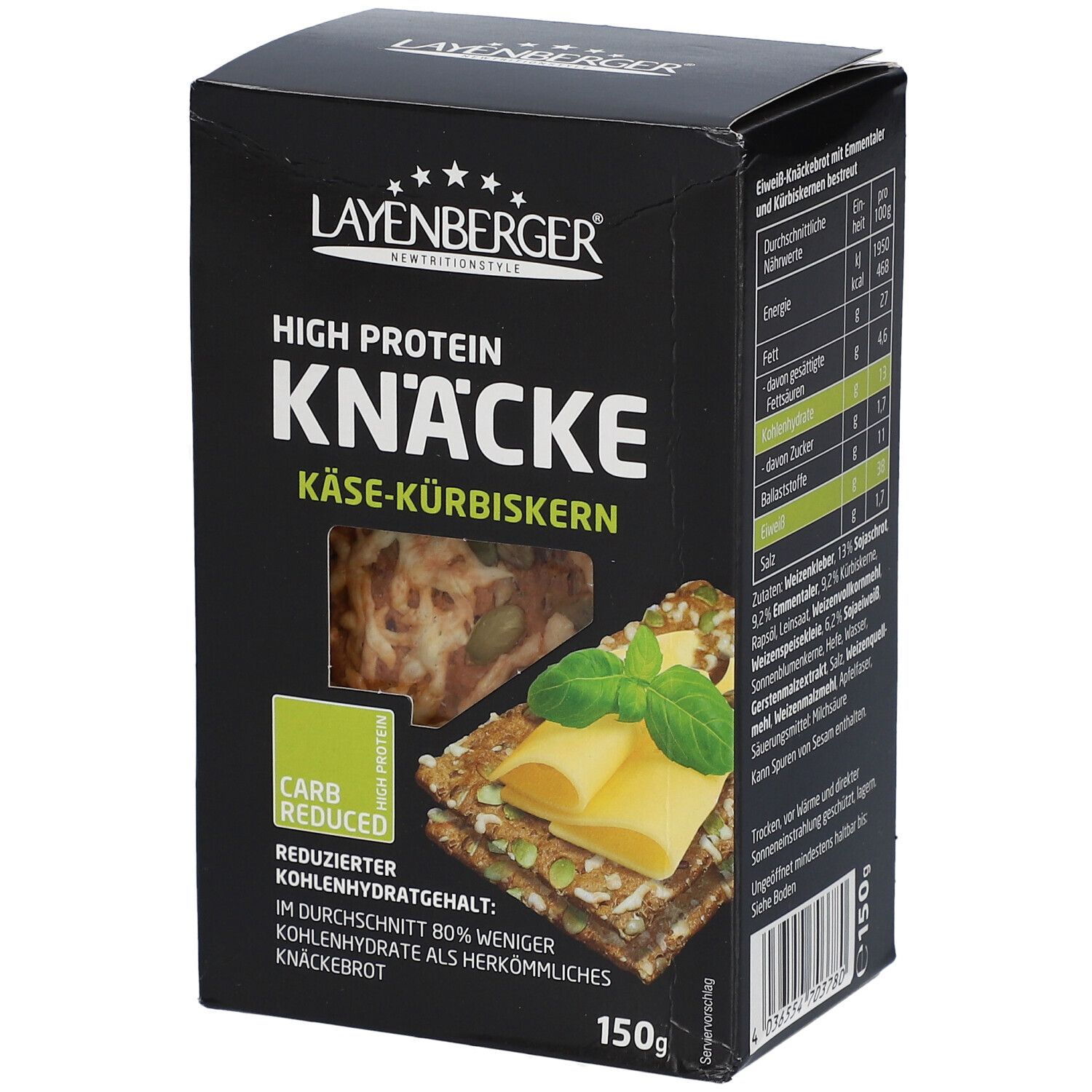 LAYENBERGER® High Protein Knäcke Käse-Kürbiskern