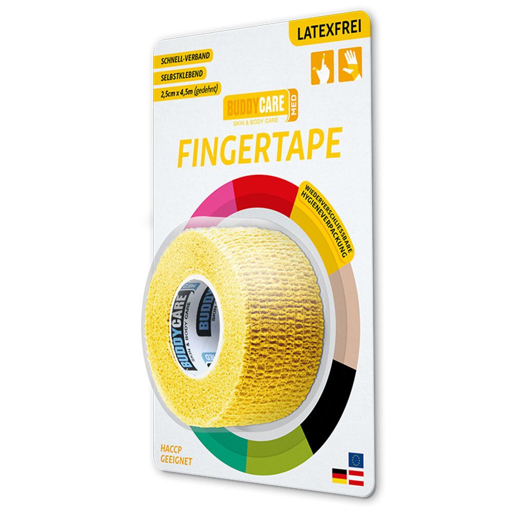 Fingertape latexfrei Buddycare MED gelb 1 St