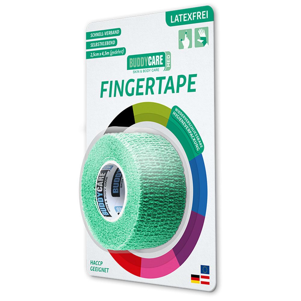 Fingertape latexfrei Buddycare MED grün 1 St Verband