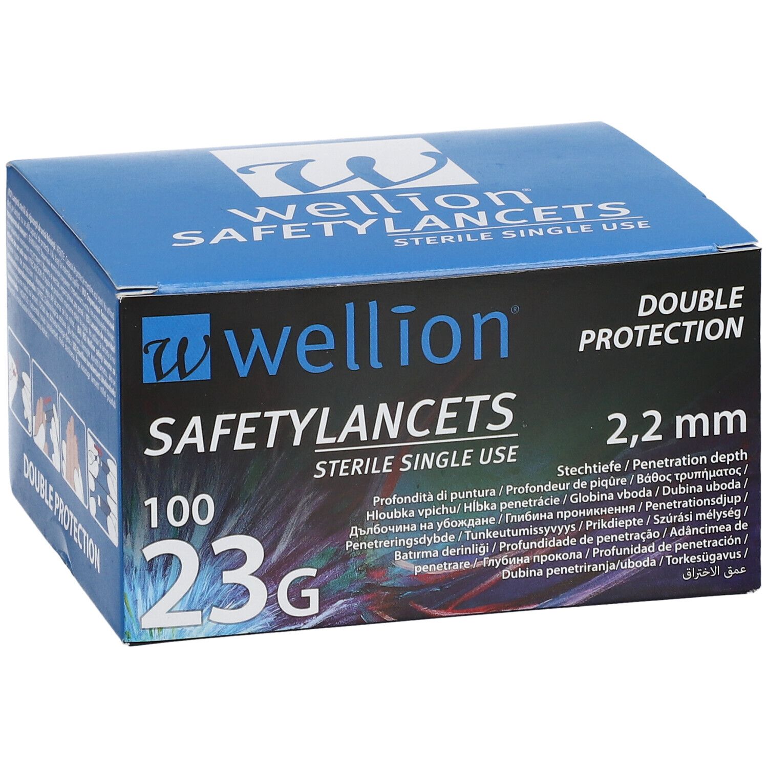 Wellion® Safetylancets steril 2,2 mm 23 G