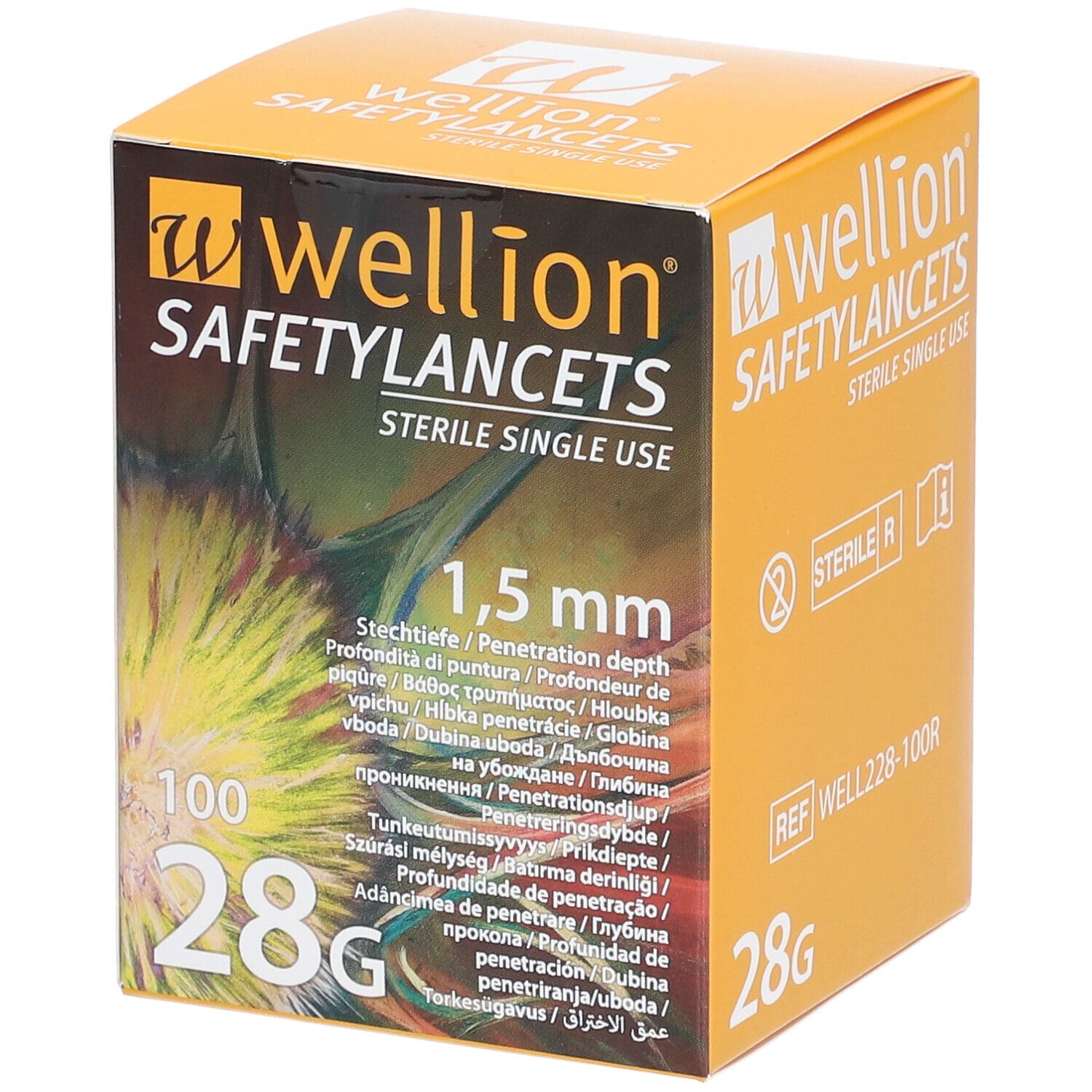 Wellion Safetylancets 28 G 1,5 mm