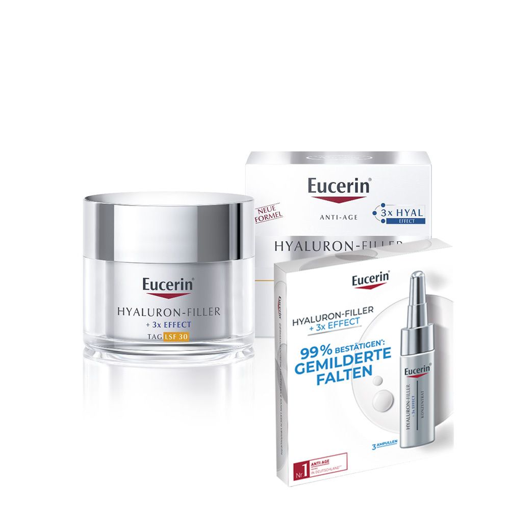 Eucerin® Hyaluron-Filler Tagespflege mit LSF 30 – Glättet Falten & beugt lichtbedingter Hautalterung vor- Jetzt 20 % sparen* mit eucerin20