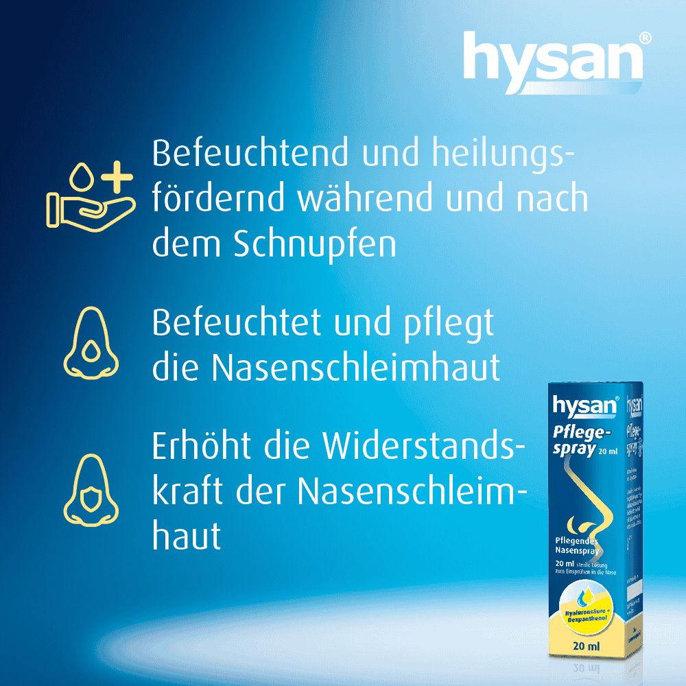 Blaue Grafik mit Text: Befeuchtend und heilungsfördernd, befeuchtet und pflegt, erhöht Widerstandskraft.