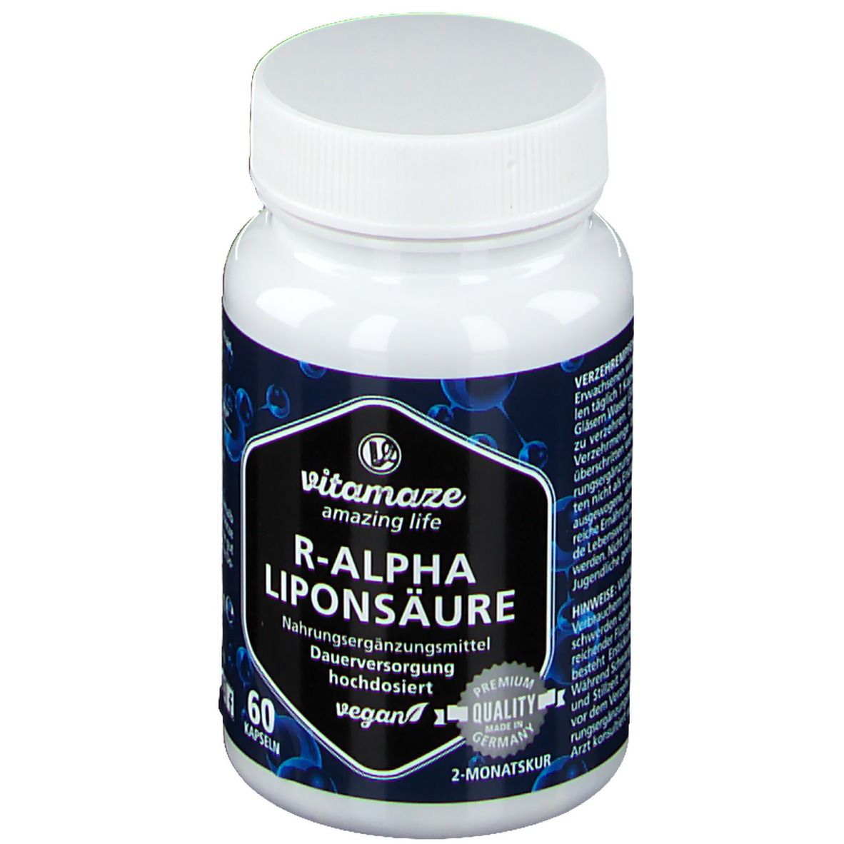 Vitamaze R-ALPHA-LIPONSÄURE 200 mg hochdosiert vegan