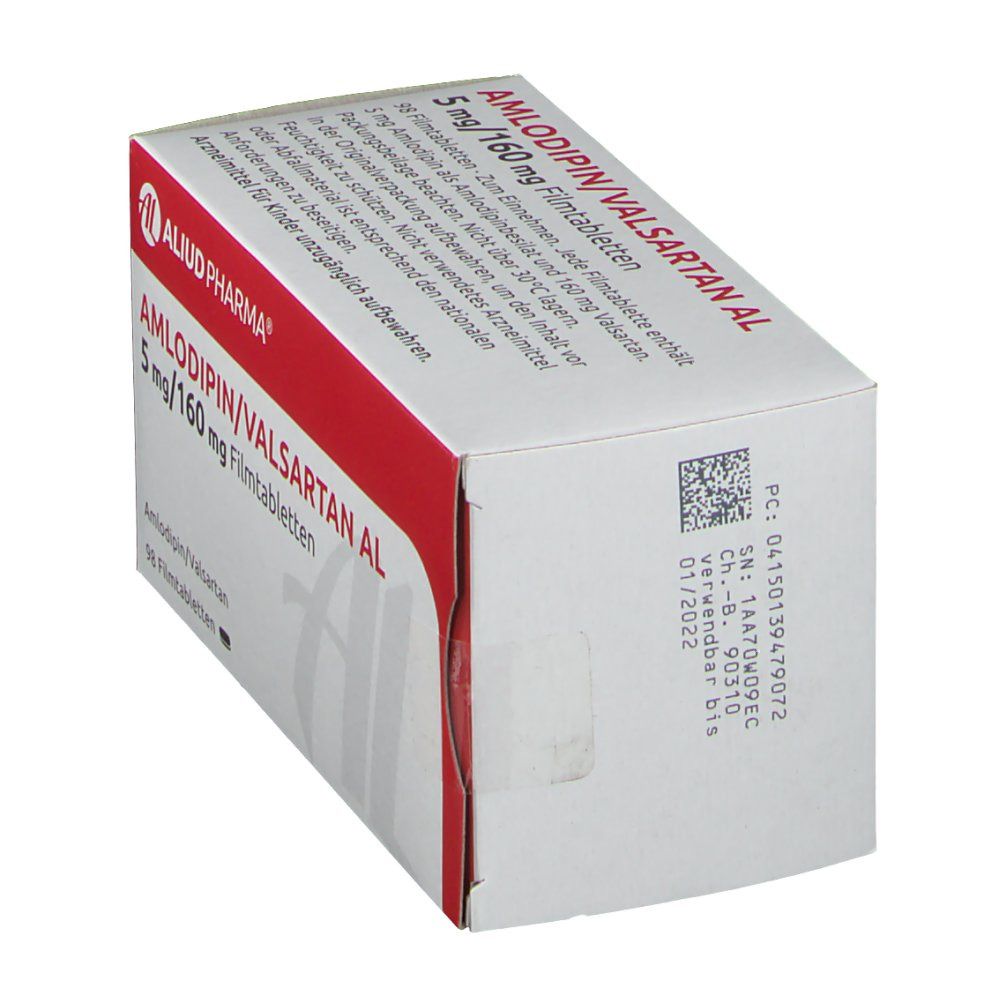 AMLODIPIN/Valsartan AL 5 mg/160 mg Filmtabletten 98 St