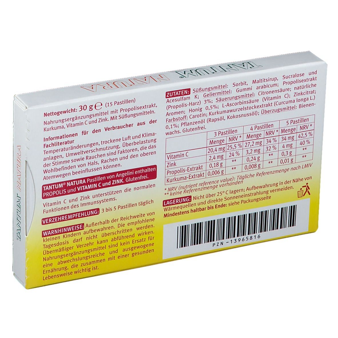 TANTUM® NATURA Propolis mit Zitrone & Honig