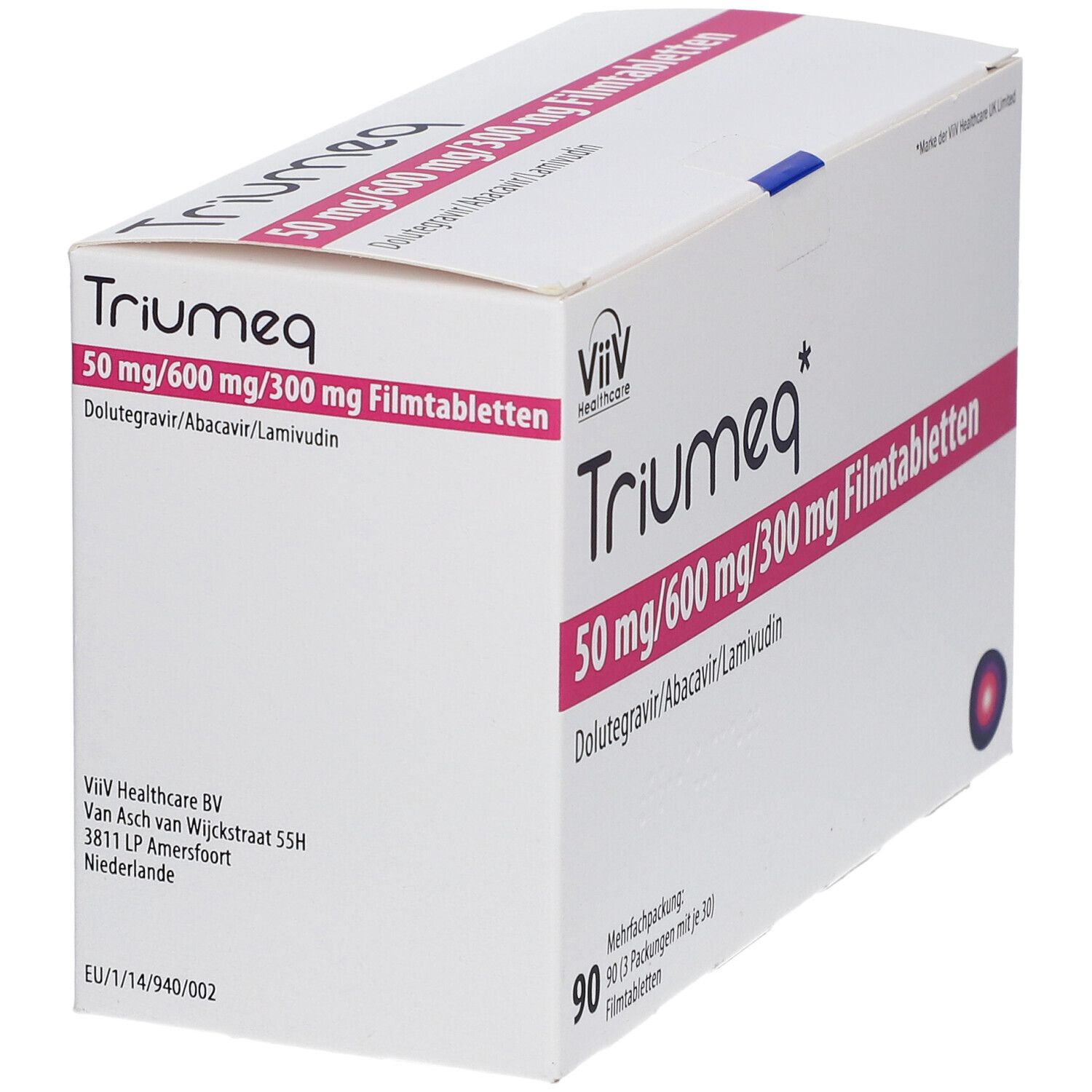 Triumeq 50 mg/600 mg/300 mg Filmtabletten 90 St