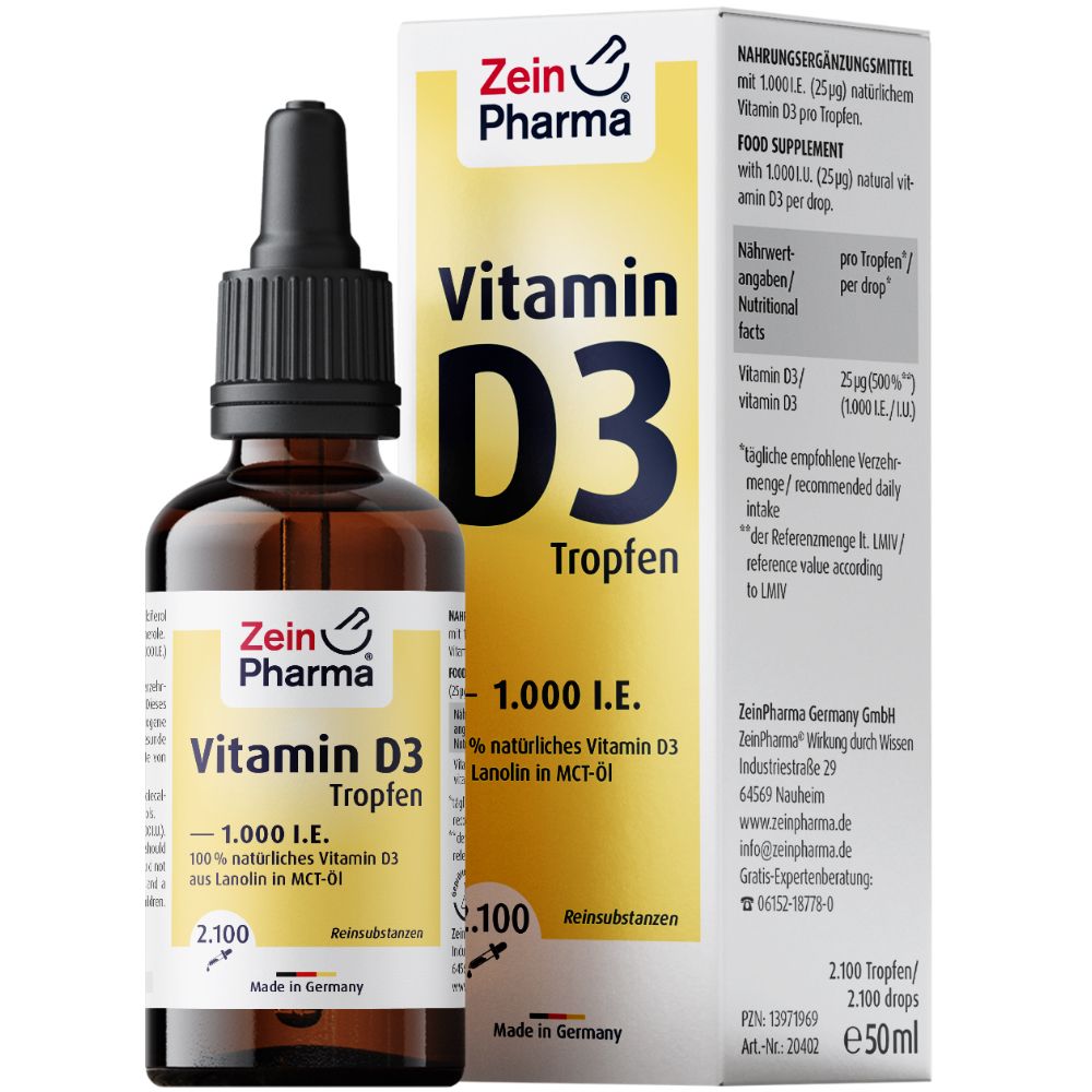 Vitamin D3 Tropfen 1.000 I.E. ZeinPharma